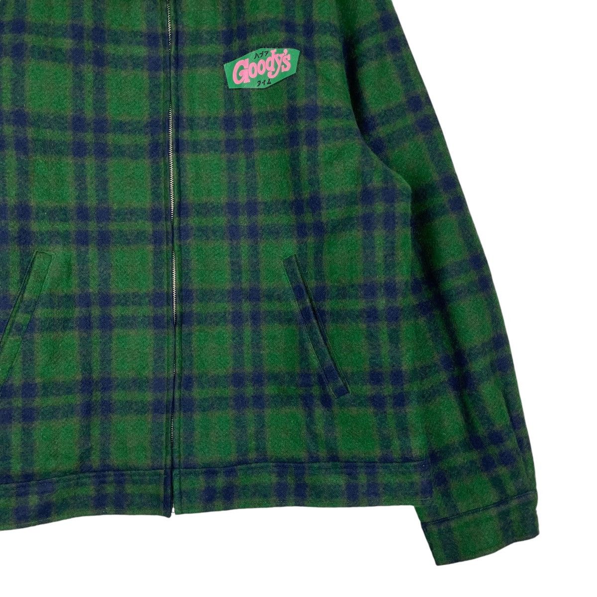 Have A Good Time × Japanese Brand 💥GOODYS ZIP UP TARTAN GREEN JACKET Size US L / EU 52-54 / 3 - 4 Thumbnail