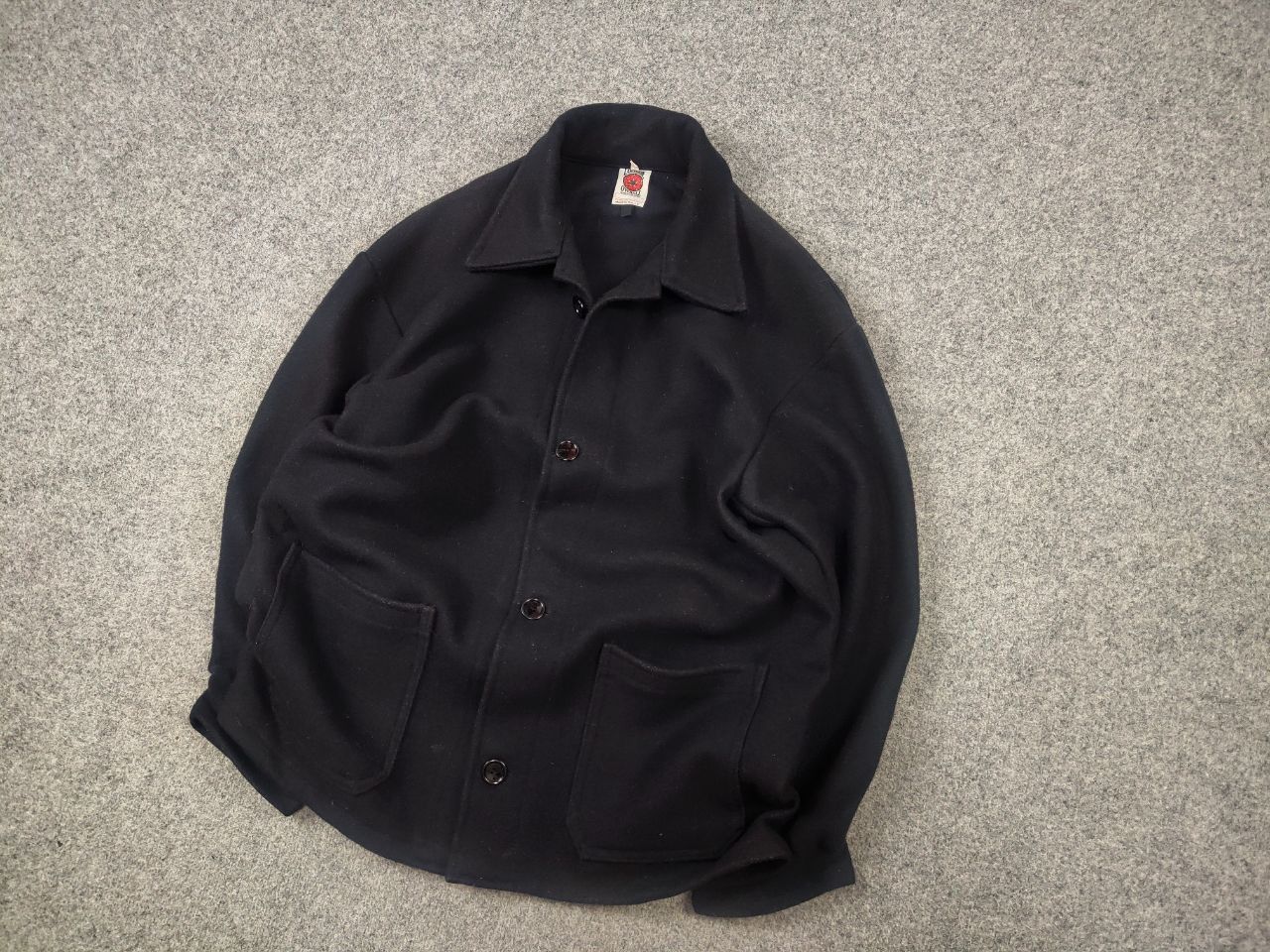 Vintage Vintage Lancashire overall Wool Chore Wool Black work Jacket Size US XL / EU 56 / 4 - 3 Thumbnail