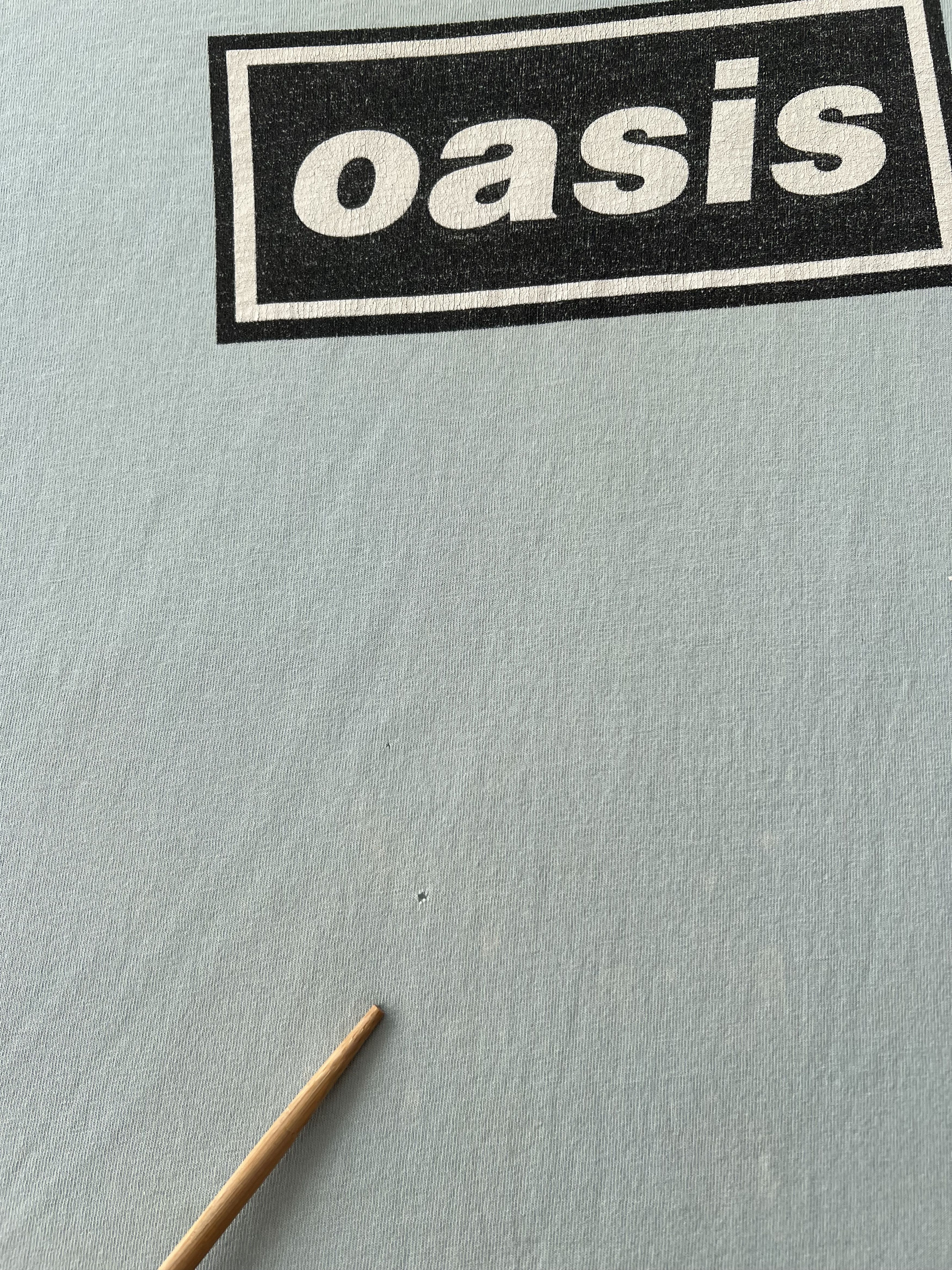 Band Tees Vintage 2000s Oasis Definitely Maybe Britpop Blue T-shirt Size US XL / EU 56 / 4 - 5 Thumbnail