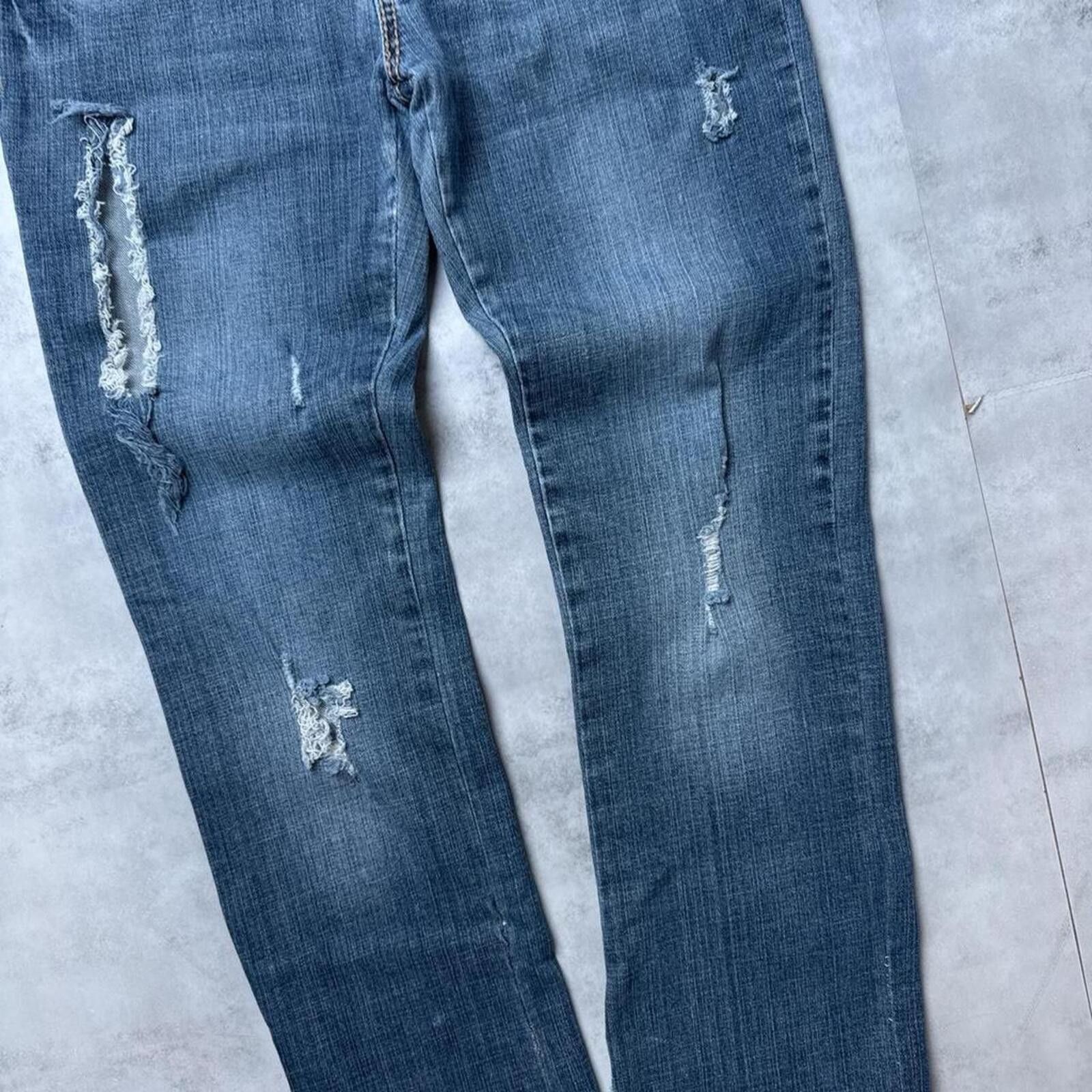 Other Y2K Cest Toi Flared distressed denim 00s jeans Size 30" / US 8 / IT 44 - 5 Thumbnail