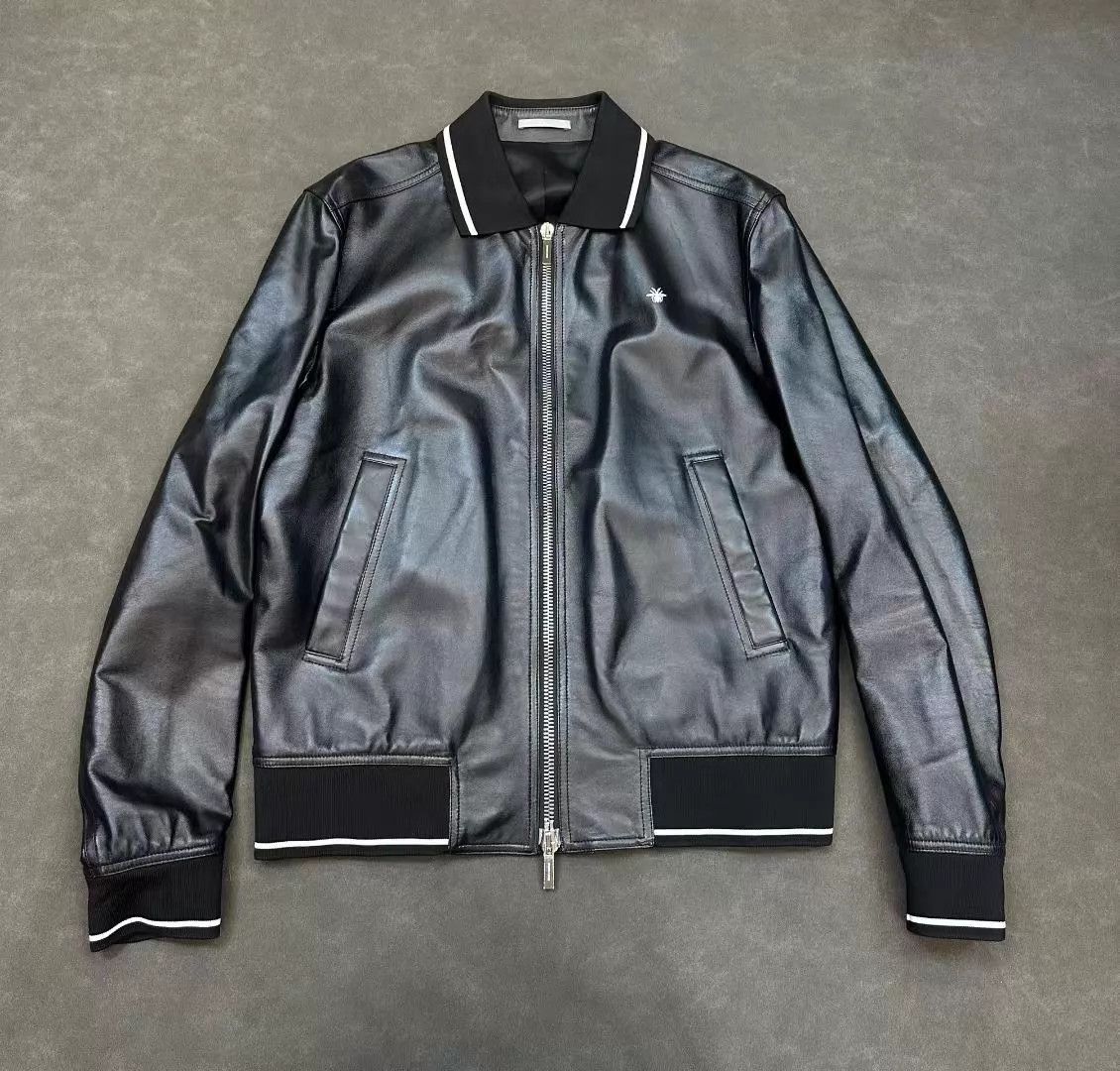 Dior Dior Homme Runway Lambskin Biker Bee Embroidered 50 Size US M / EU 48-50 / 2 - 1 Thumbnail
