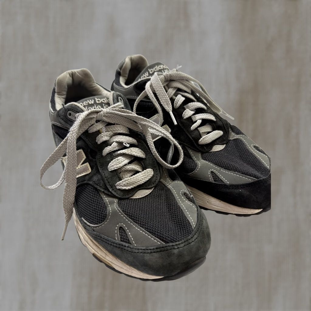 New Balance New Balance 993 Sneaker Black White Made In USA 11 Mens USA Theme Suede Low Top Lace Up Running Casual Shoes Size US 11 / EU 44 - 1 Thumbnail