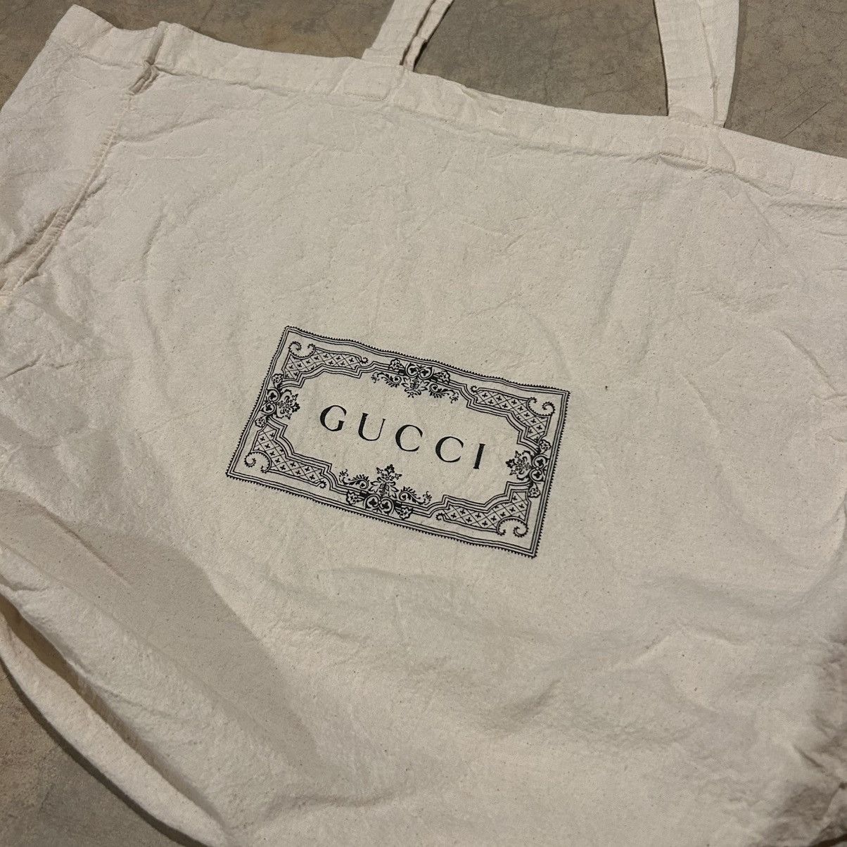 Designer × Gucci Gucci Natural Cotton Reusable Printed Large Tote Bag Size ONE SIZE - 3 Thumbnail