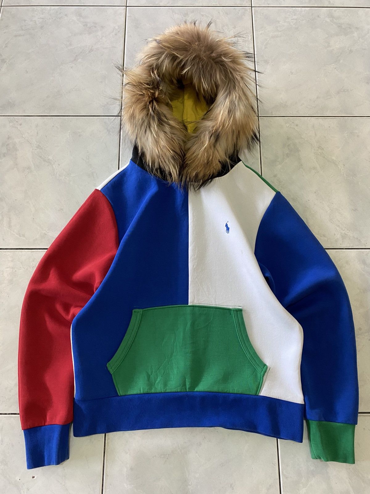 Japanese Brand FUR Polo Ralph Lauren Colorblock Hood Multicolor Streetwear Size US M / EU 48-50 / 2 - 1 Thumbnail