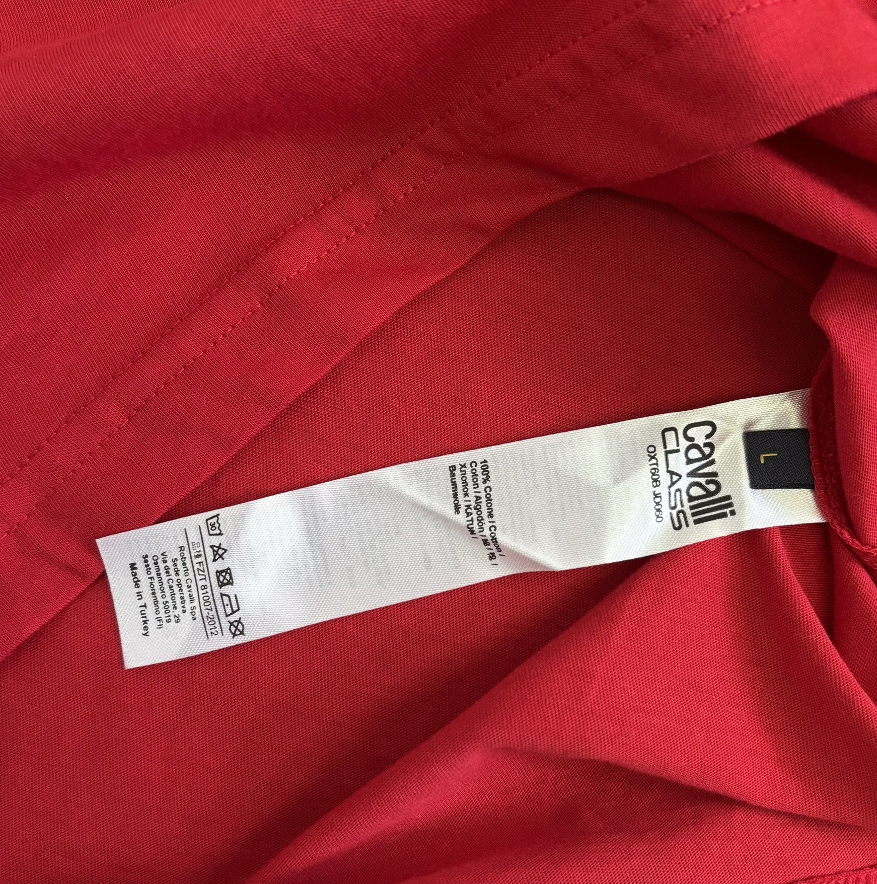 Just Cavalli Class Cavalli Red T-Shirt Large Size US L / EU 52-54 / 3 - 17 Thumbnail