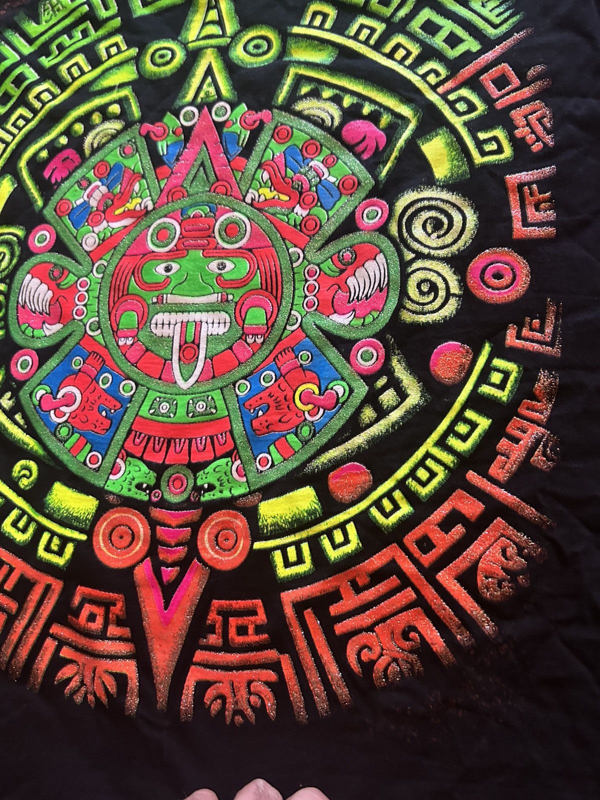 Vintage Vintage black graphic tee t shirt big aztec mexico pring Size US M / EU 48-50 / 2 - 3 Thumbnail