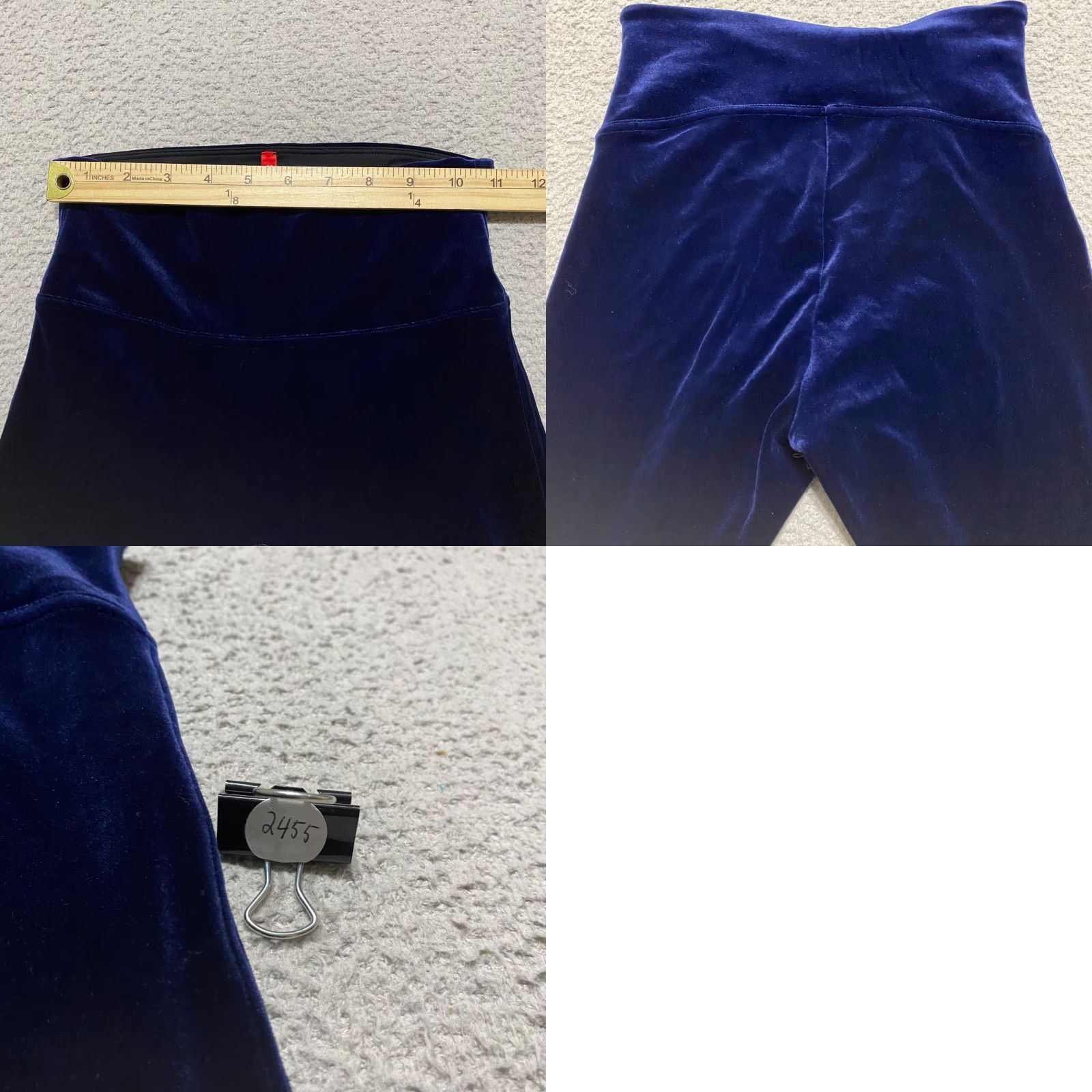 Spanx Spanx Leggings Woman S Solid Purple Velour Mid Rise Ankle Polyester Spandex Size 42" / US 20 - 8 Thumbnail
