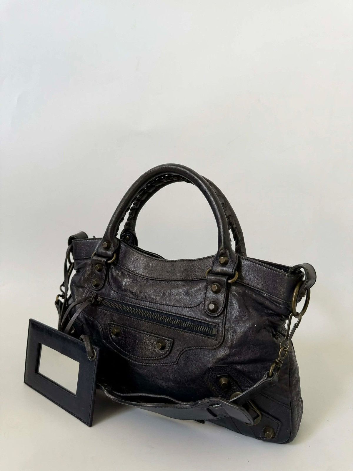 Balenciaga 2000’s Balenciaga Navy Blue Classic First Bag Size ONE SIZE - 3 Thumbnail