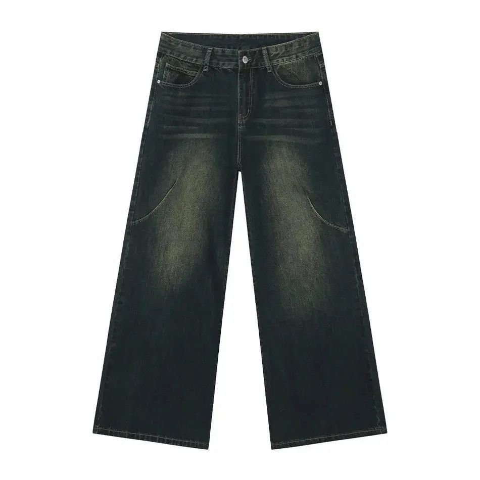Japanese Brand Retro loose straight leg high street jeans Size US 32 / EU 48 - 5 Thumbnail