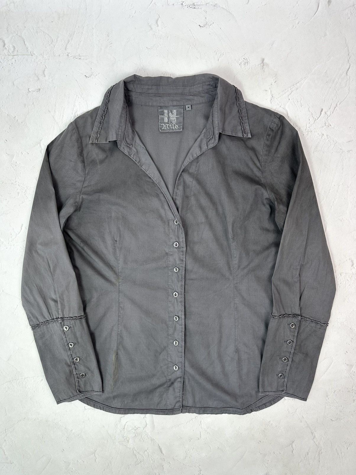 If Six Was Nine Vintage Grey V-neck Shirt Size M / US 6-8 / IT 42-44 - 1 Thumbnail