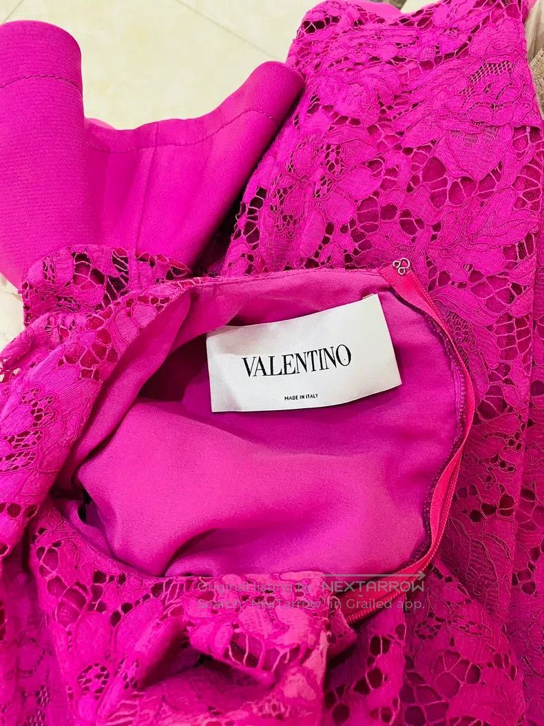 Valentino Valentino Rose red lace flared sleeve dress Size S / US 4 / IT 40 - 5 Thumbnail