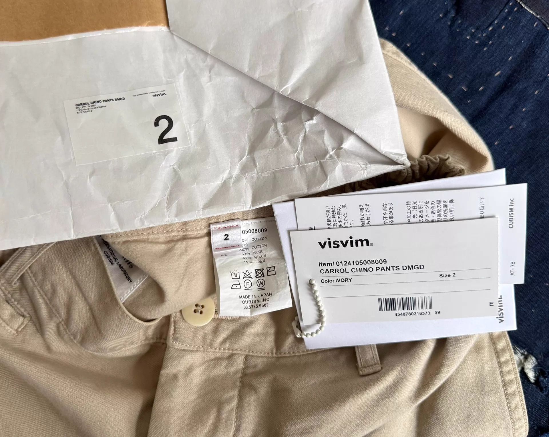 Visvim visvim 24ss carrol chino pant dmgd wash white size 2 lim Size US 32 / EU 48 - 9 Thumbnail