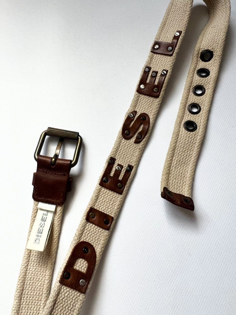 Diesel Vintage Diesel big crazy leather letters logo belt punk y2k Size ONE SIZE - 5 Thumbnail