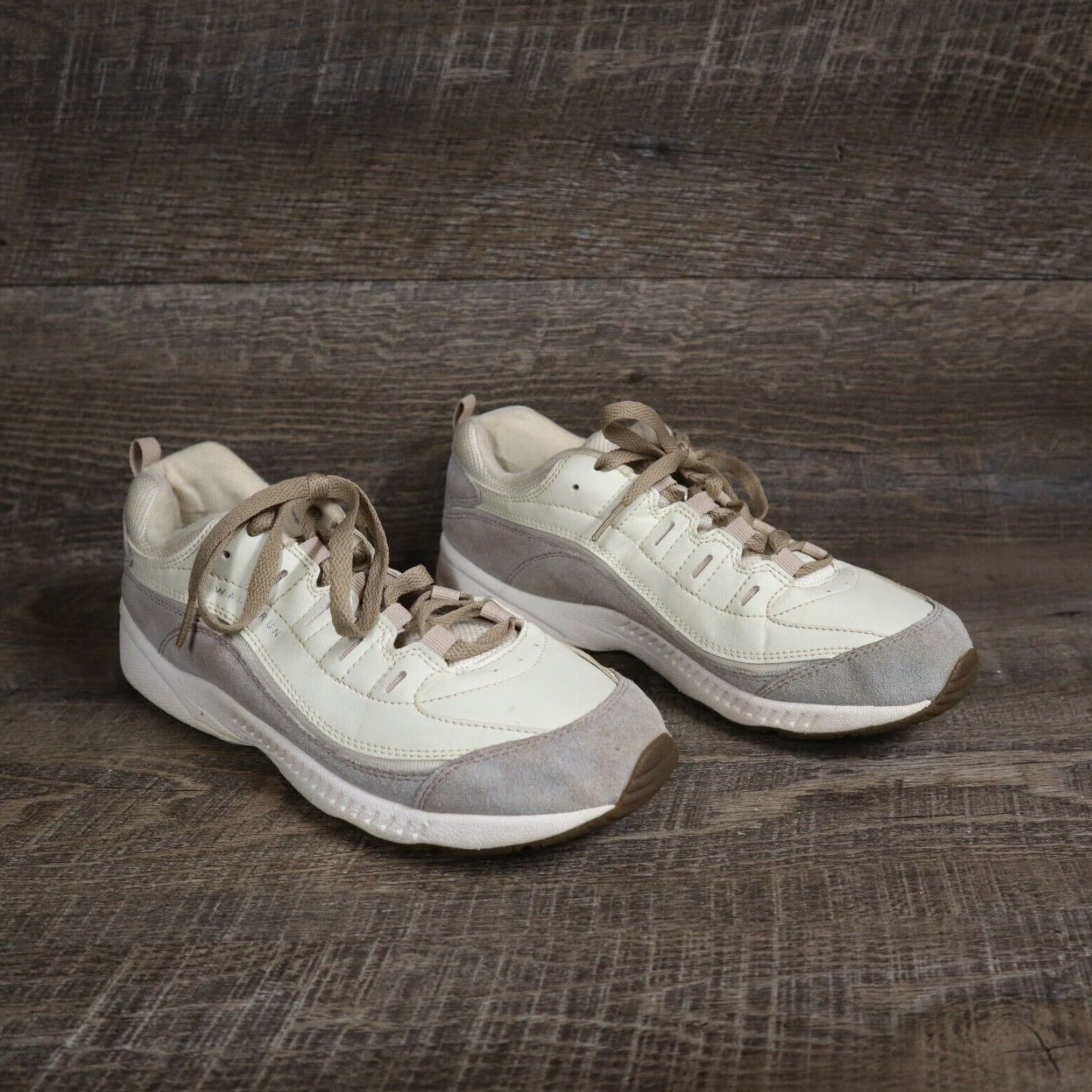 Vintage Easy Spirit Walking Shoes Women Low Top Lace Up 7.5 White Black SEROMY12 Shoes Size M / US 6-8 / IT 42-44 - 2 Thumbnail