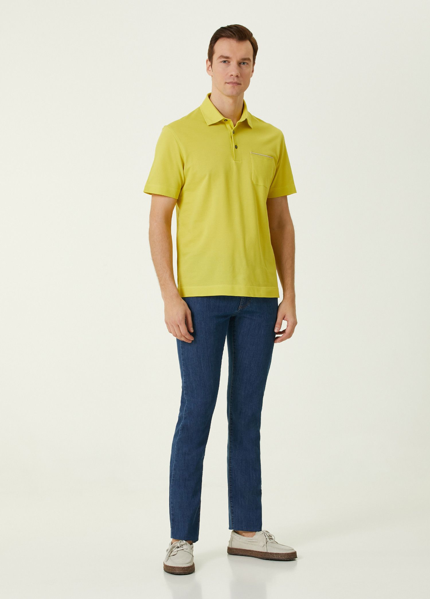 Ermenegildo Zegna ZEGNA solid yellow cotton polo shirt 54 XL authentic Size US XL / EU 56 / 4 - 2 Thumbnail