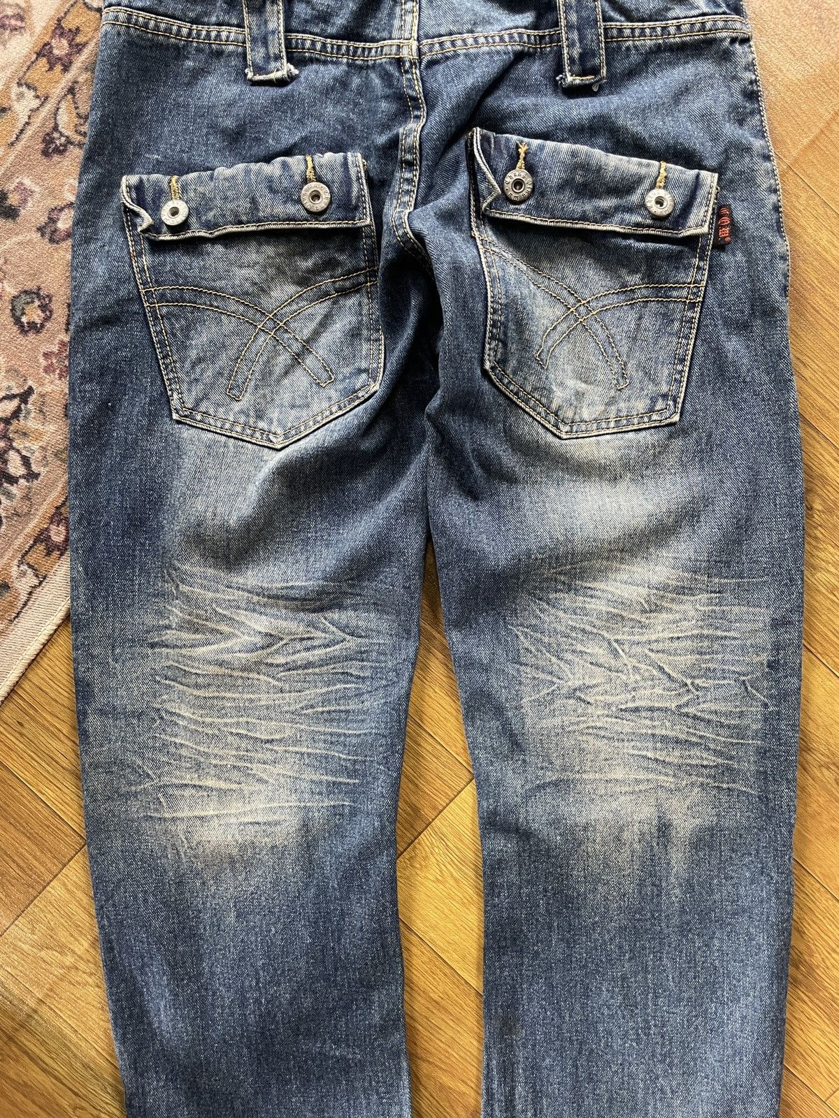 Grunt Style Crazy Pants Changqingwu Denim Embroidery Size US 33 - 9 Thumbnail