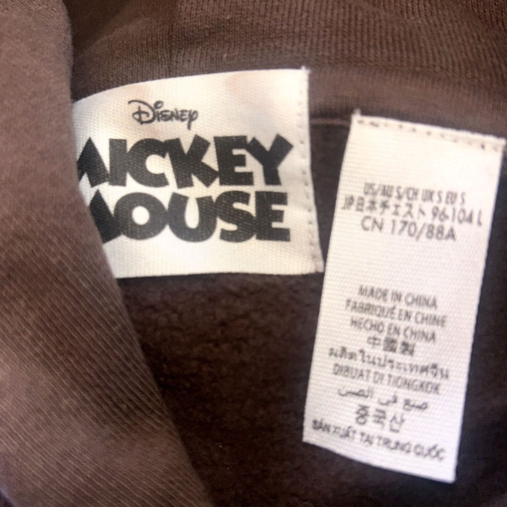 Disney Disney Mickey Mouse Brown Embroidered Hoodie Sweatshirt - Small Size S / US 4 / IT 40 - 4 Thumbnail