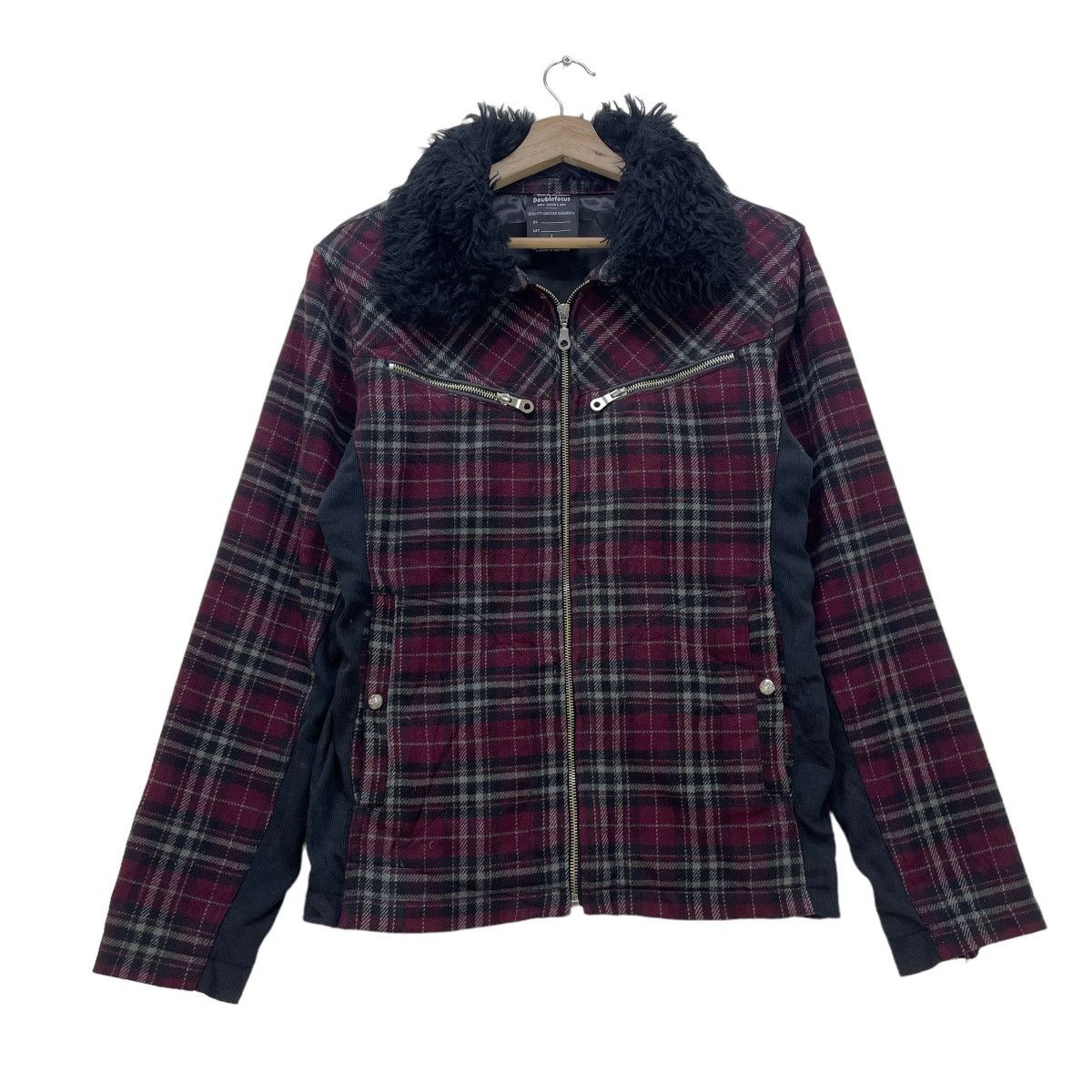 If Six Was Nine 🔥Japanese Brand Double Focus Checked Fur Jacket Size US M / EU 48-50 / 2 - 1 Thumbnail