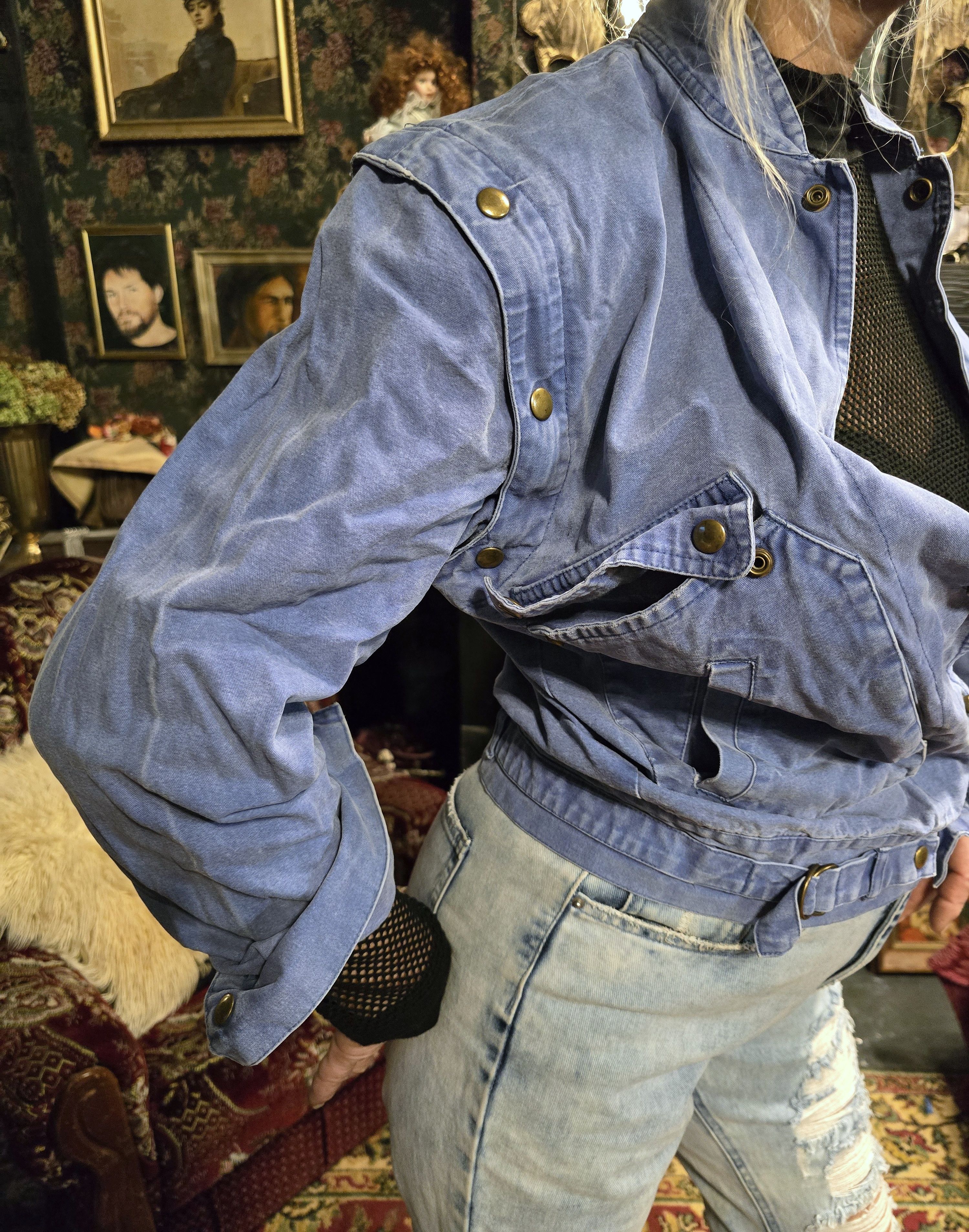 Vintage Vintage denim jacket vest transformer 3 suisses Size M / US 6-8 / IT 42-44 - 3 Thumbnail
