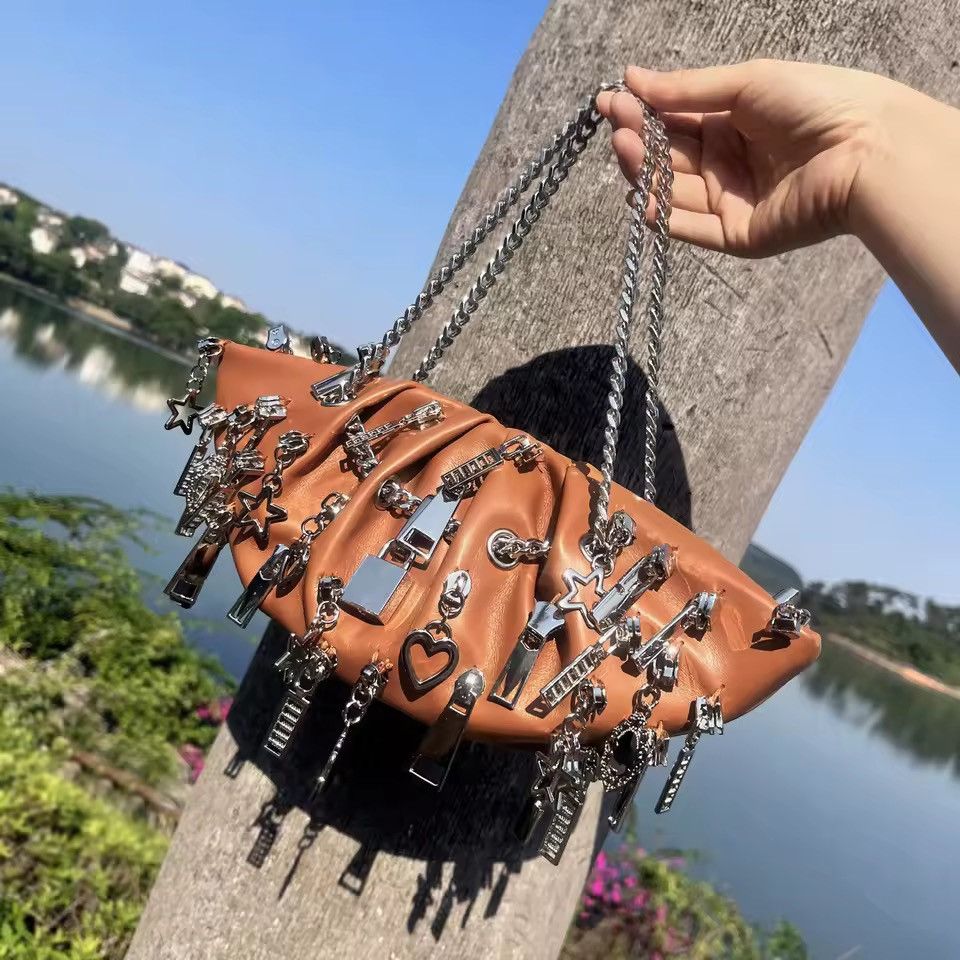 Other Gothic Punk Skull Designer PU Leather Crossbody Shoulder Bag Size ONE SIZE - 5 Thumbnail