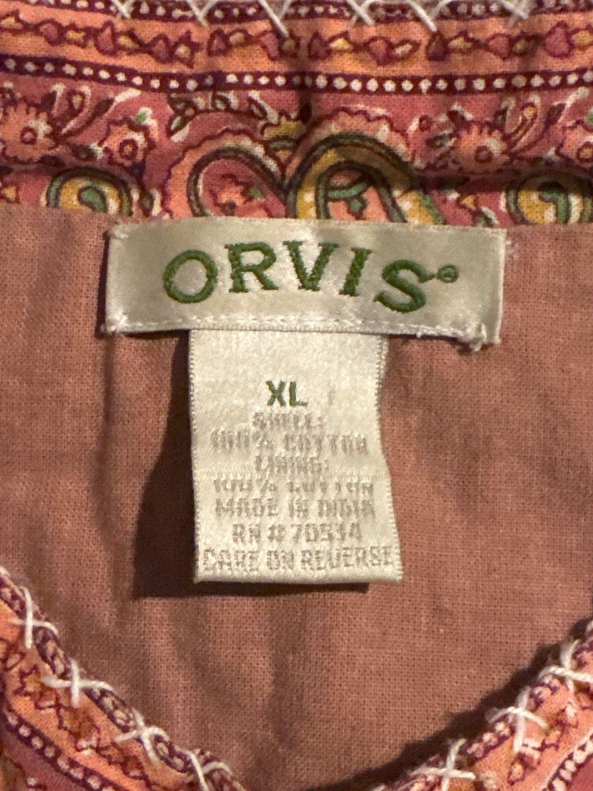 Orvis Vintage Style, Paisley Print Vest Size US XL / EU 56 / 4 - 3 Thumbnail