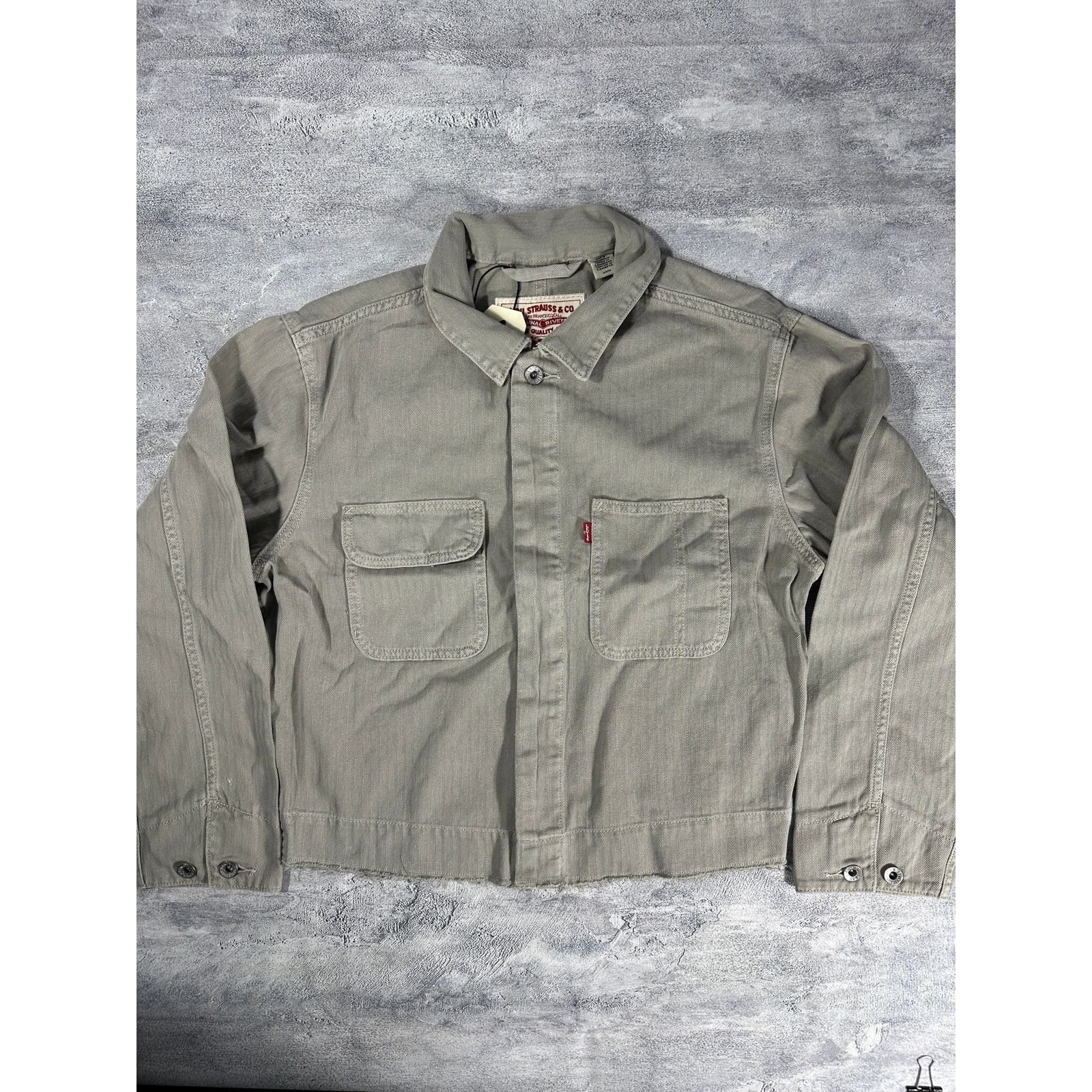 Levi's Levi's Light Weight Cropped Gray Denim Jacket Size S / US 4 / IT 40 - 1 Thumbnail