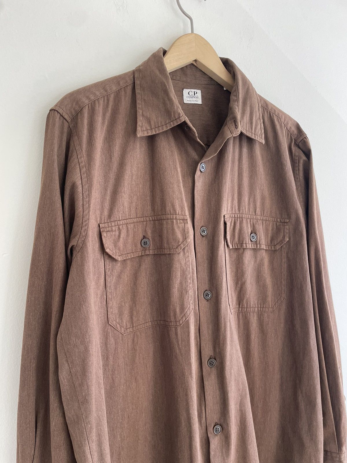 C.P. Company VTG '98 CP Company Brown Dual Pocket Shirt Cotton 4 Size US XL / EU 56 / 4 - 4 Thumbnail