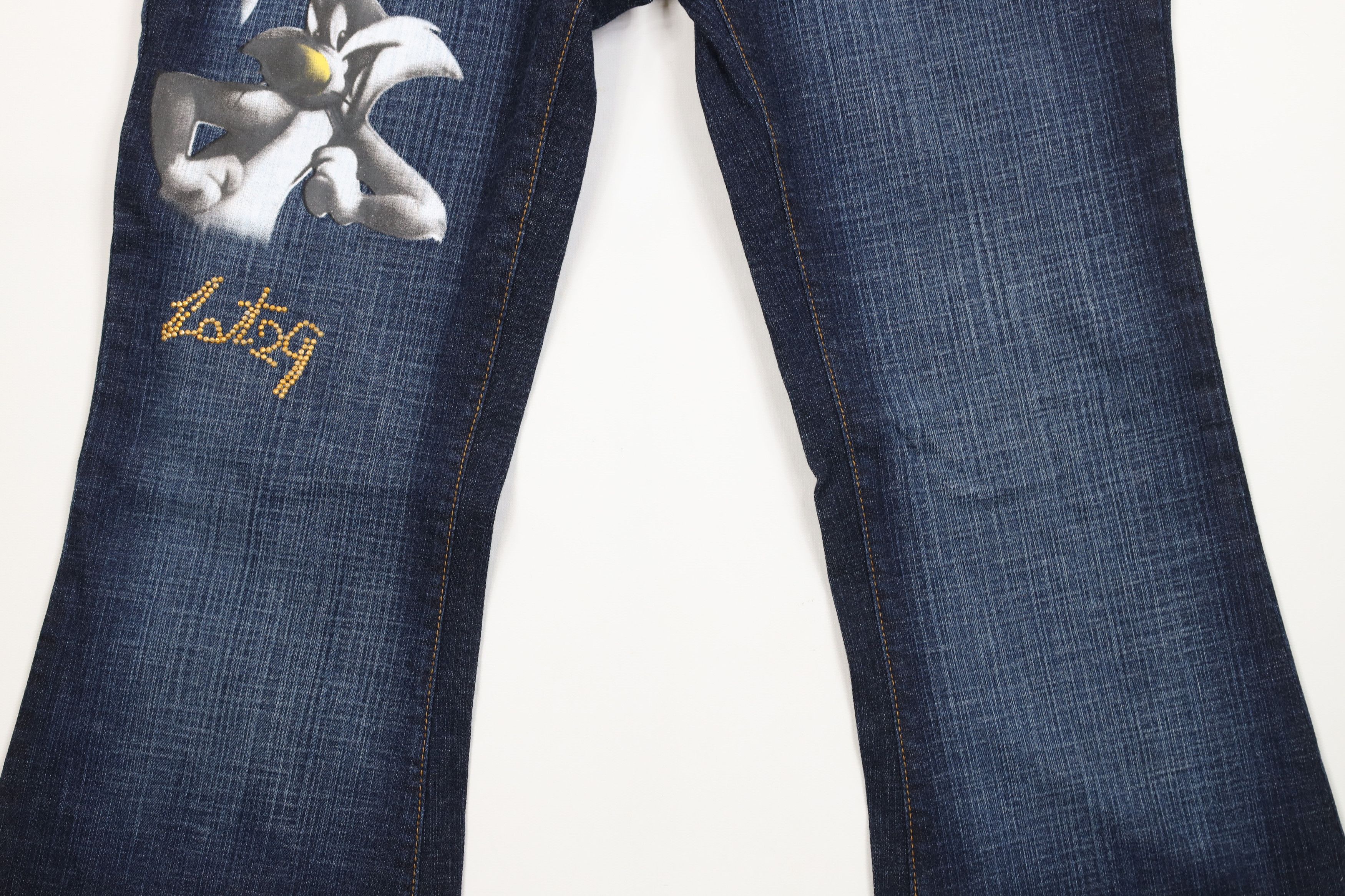 Vintage Deadstock Vintage Y2K Lot 29 Looney Tunes Wide Leg Jeans Size 36" / US 14 / IT 50 - 3 Thumbnail