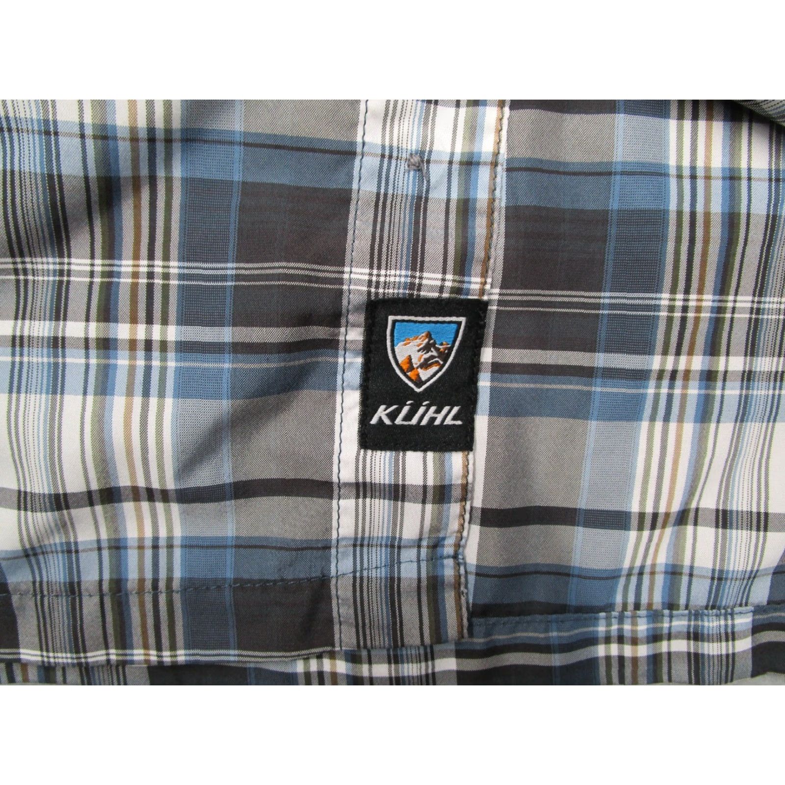 Logo 7 KUHL Shirt Mens Large Blue Plaid Button-Up Outdoor Workwear Logo Size US L / EU 52-54 / 3 - 5 Thumbnail