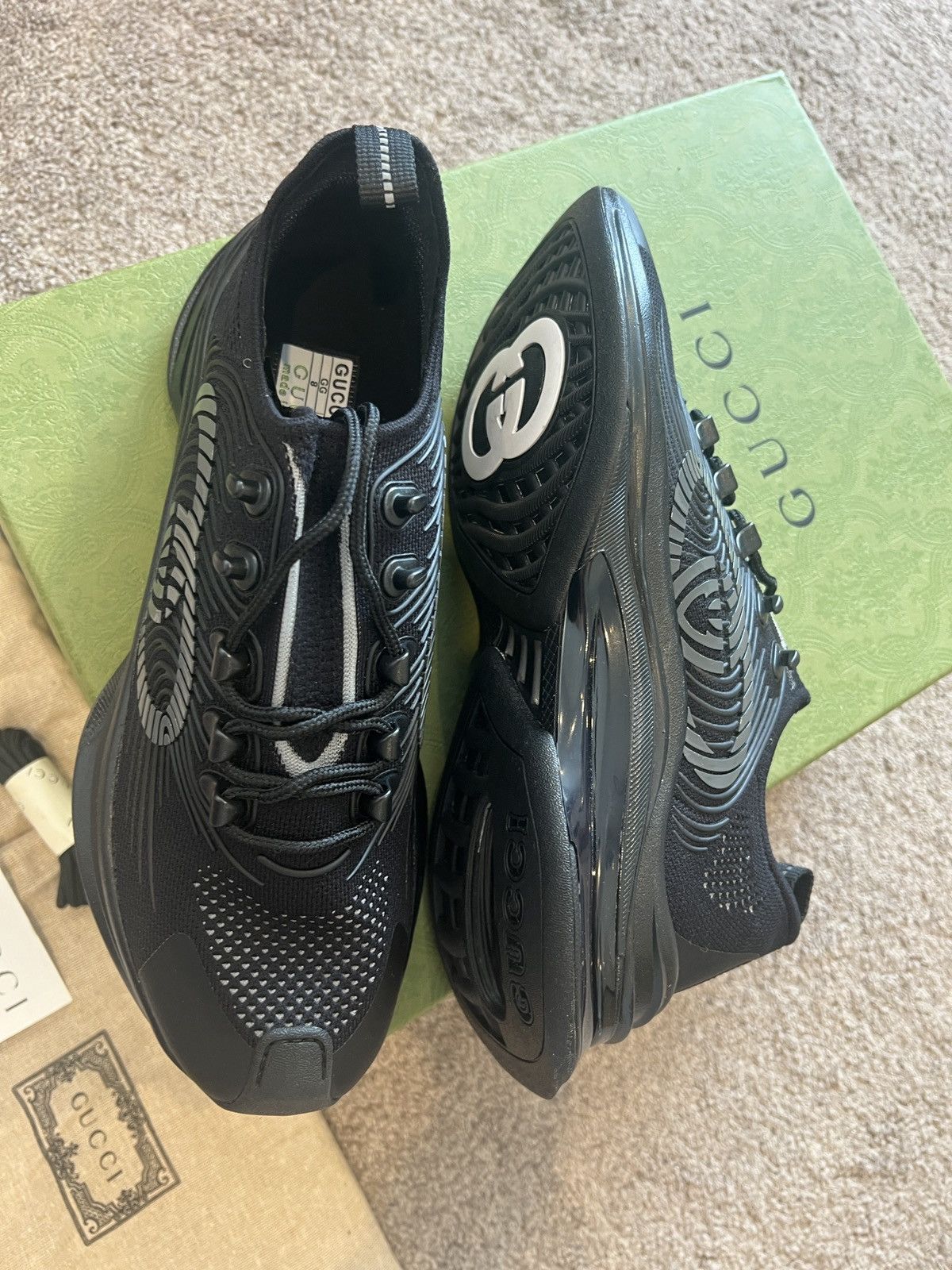Gucci Brand new Gucci run sneaker black us10 Size US 10 / EU 43 - 5 Thumbnail