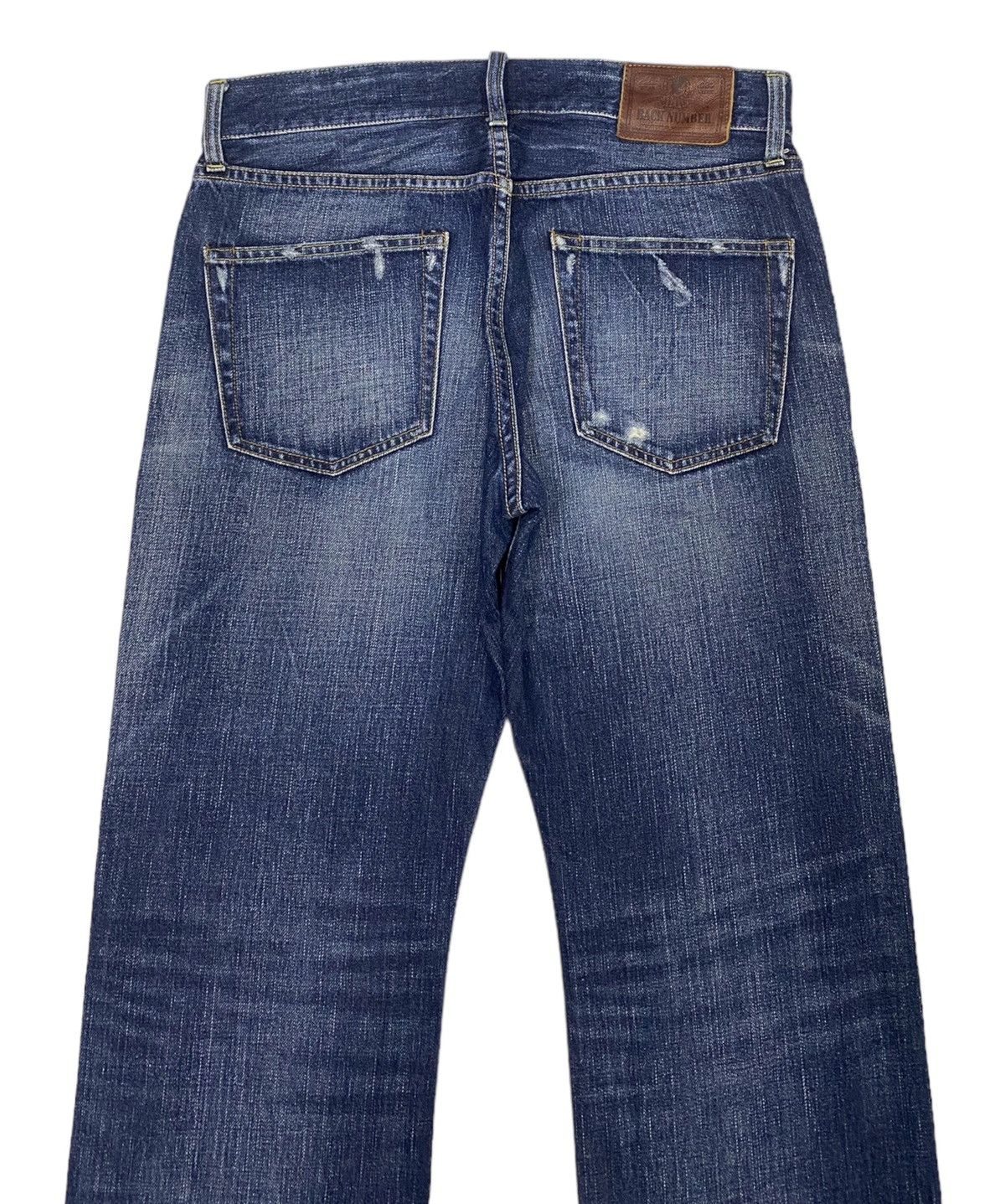 Hysteric Glamour × Japanese Brand VINTAGE BACK NUMBER BAGGY DISTRESSED DENIM JEANS Size US 31 - 6 Thumbnail