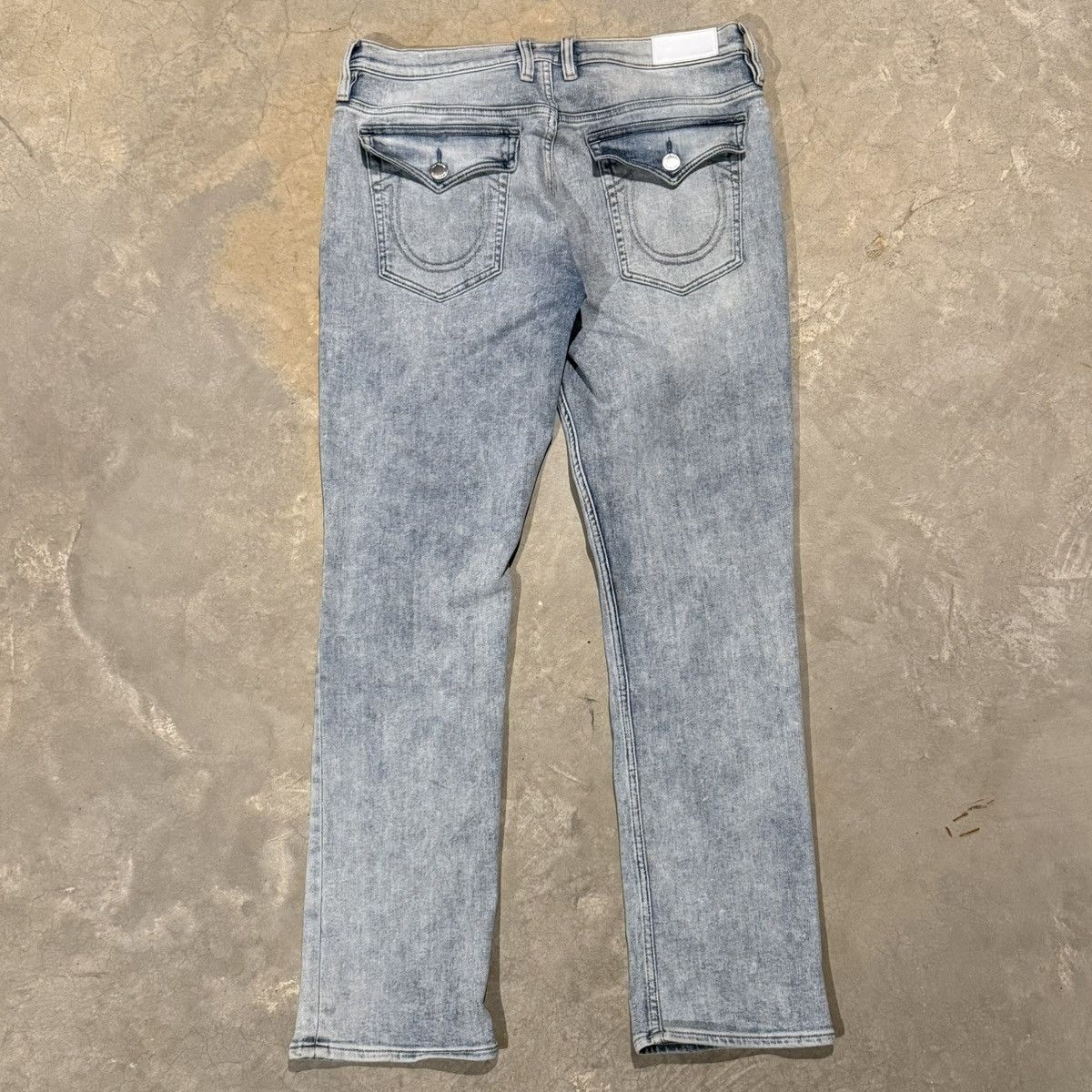 True Religion Vtg True Religion Ricky Faded Distressed Denim Y2K Cyber ERD Size US 34 / EU 50 - 1 Thumbnail