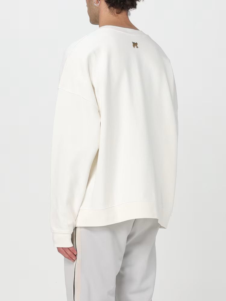 Palm Angels o1y0325 Logo Crewneck Sweatshirt in White Size US L / EU 52-54 / 3 - 4 Thumbnail
