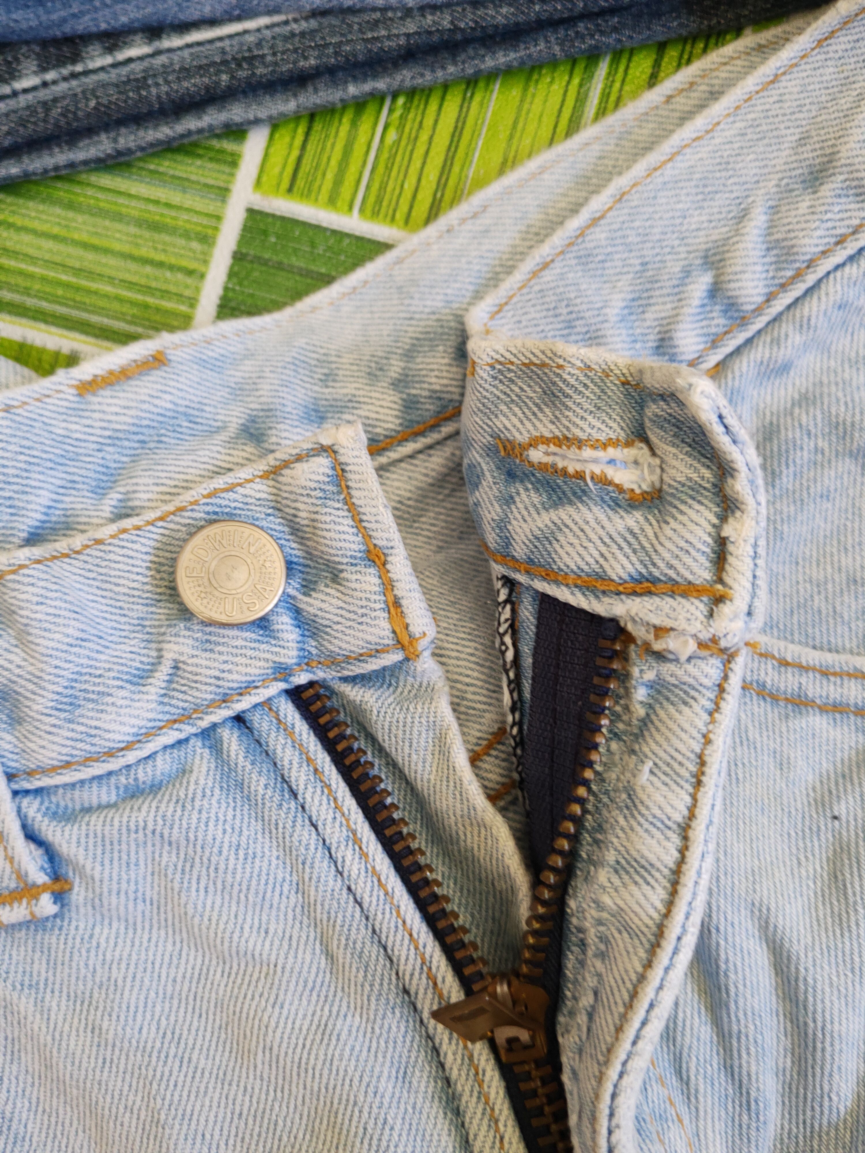 Edwin Edwin vintage Blue Faded Distressed Ripped Jeans #S1809 Size US 29 - 14 Thumbnail