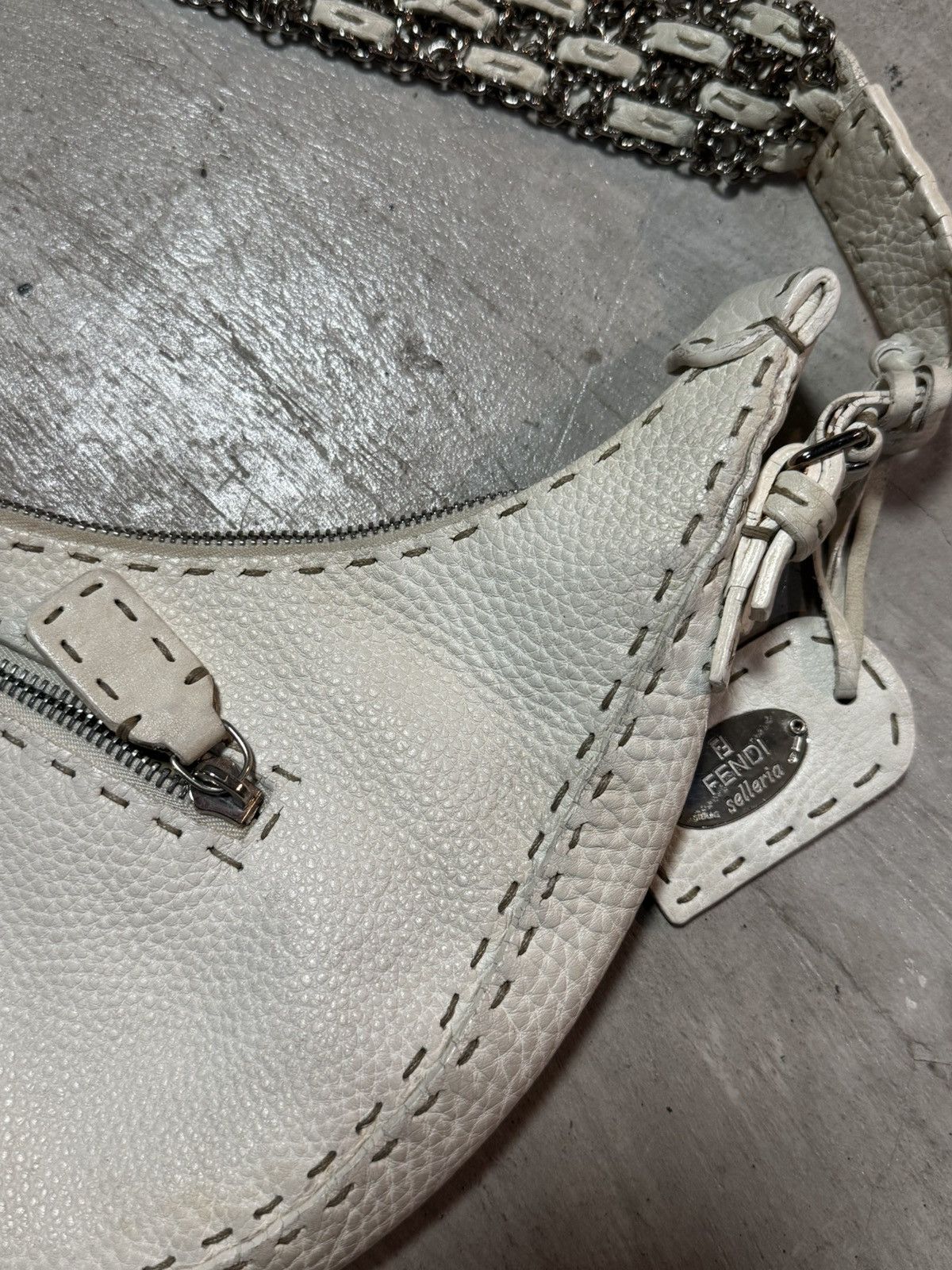 Fendi Fendi Selleria Hobo White Size ONE SIZE - 11 Thumbnail
