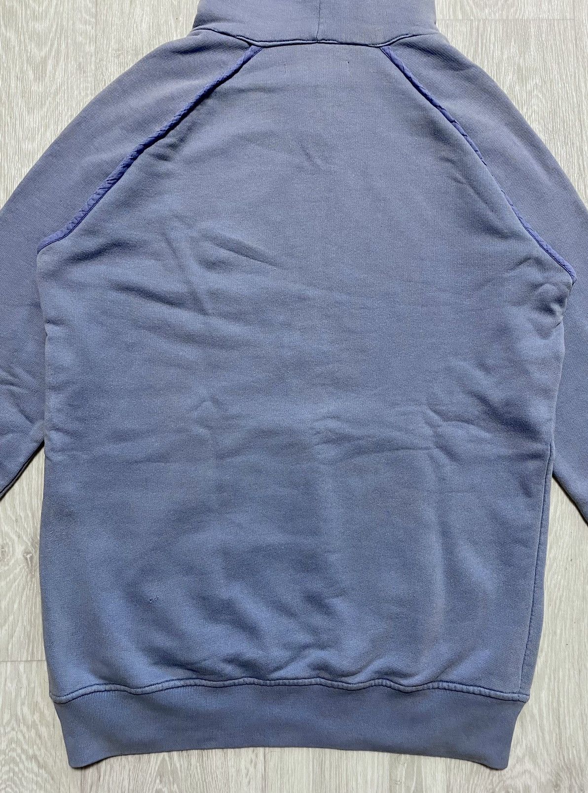 Raf by Raf Simons Raf Simons Distressed Blue Cotton Hoodie Embroidered Logo Size US L / EU 52-54 / 3 - 6 Thumbnail