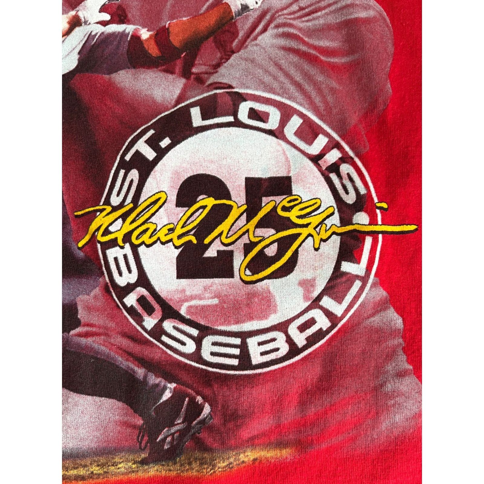 Hanes VINTAGE Men's 90s MLB St. Louis Cardinals T-Shirt Sz L Hanes Red Baseball Mark McGwire Size US L / EU 52-54 / 3 - 6 Thumbnail