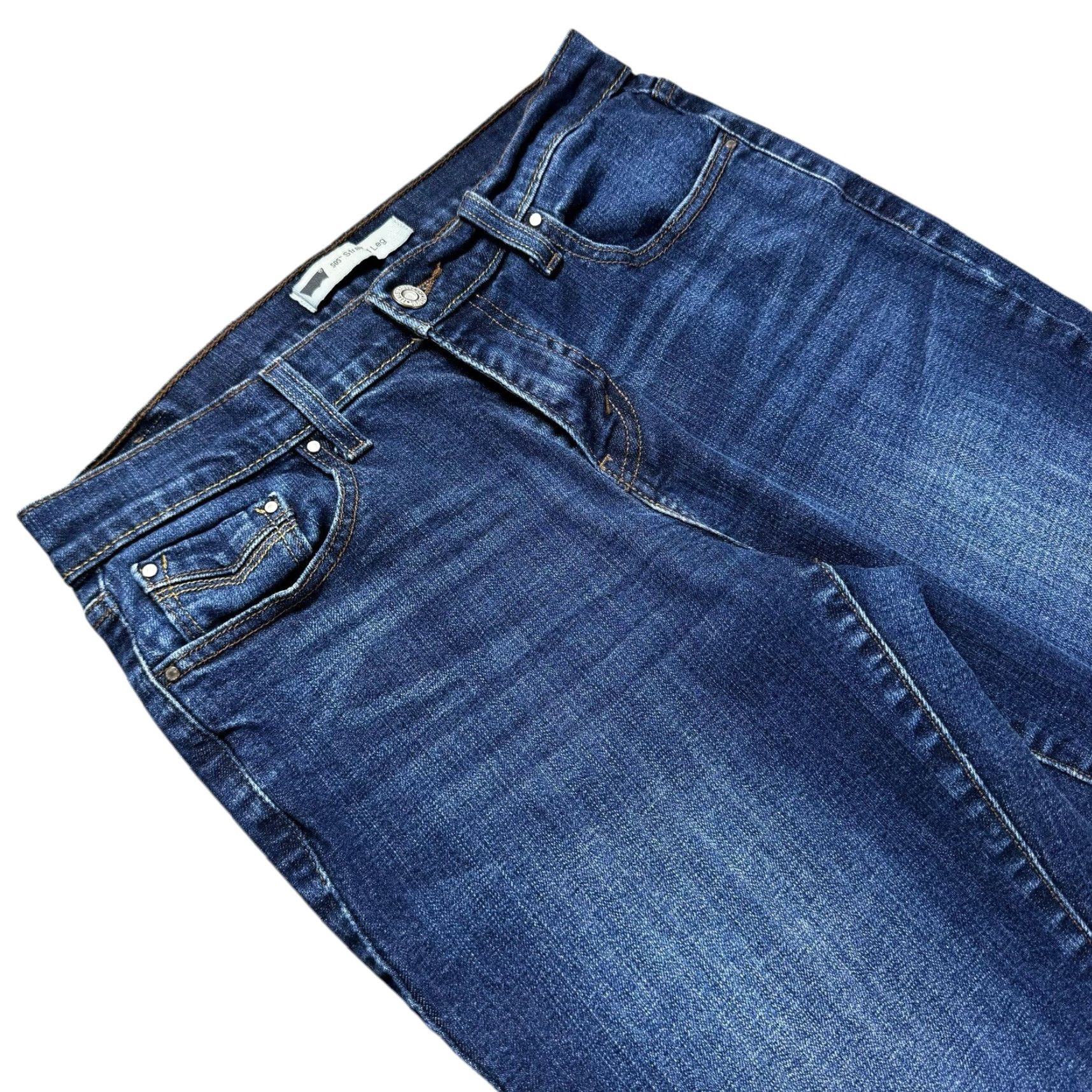 Levi's Levi's 505 Straight Jeans Women 28 Blue Denim Mid Rise Dark Wash 5-Pocket Size 28" / US 6 / IT 42 - 2 Thumbnail