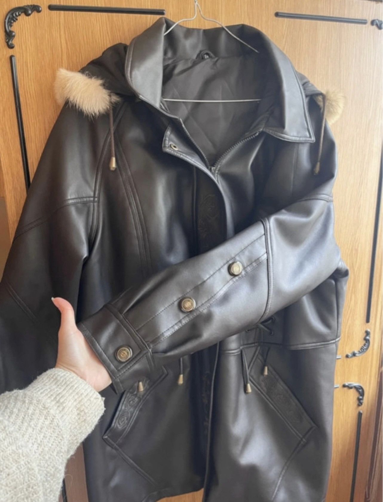 Other Vintage leather jacket real fur XL Size XL / US 12-14 / IT 48-50 - 5 Thumbnail