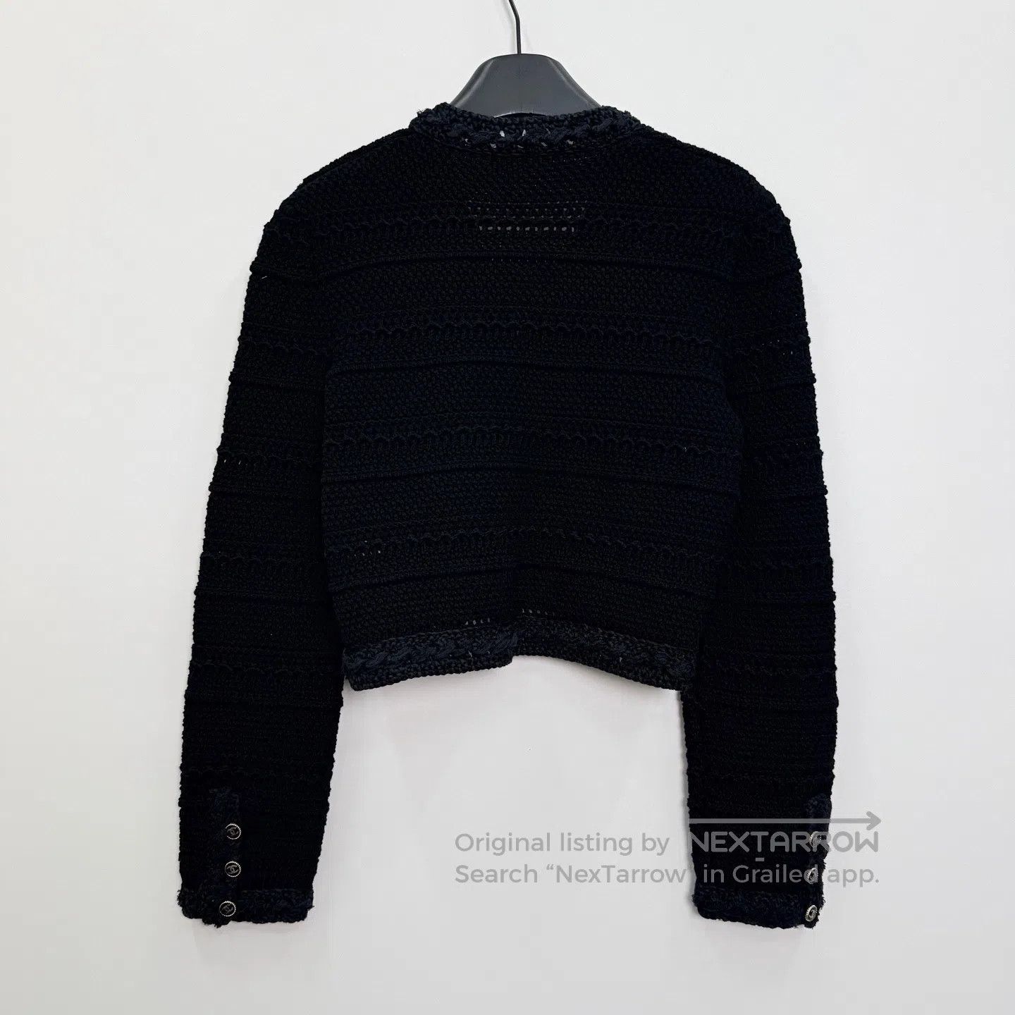 Chanel Chanel Black Crochet Short Open Cardigan| Size XS / US 0-2 / IT 36-38 - 3 Thumbnail