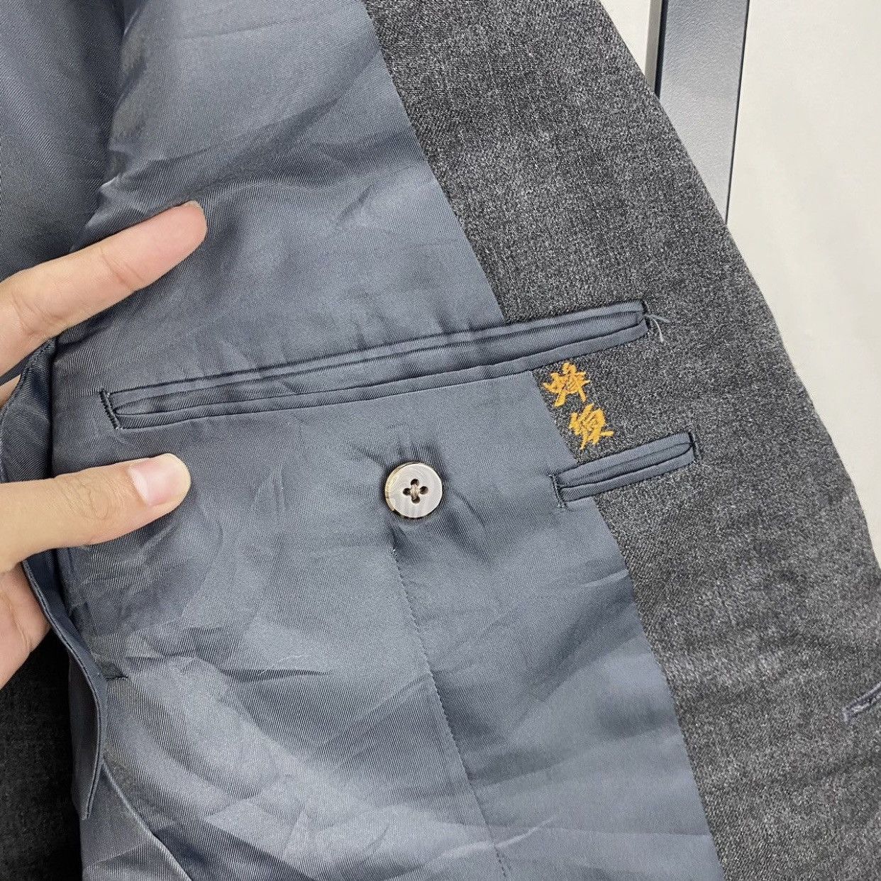 Burberry Burberrys Vintage Charcoal Gray 2-ButtonTailoredBlazerJacket Size US M / EU 48-50 / 2 - 10 Thumbnail