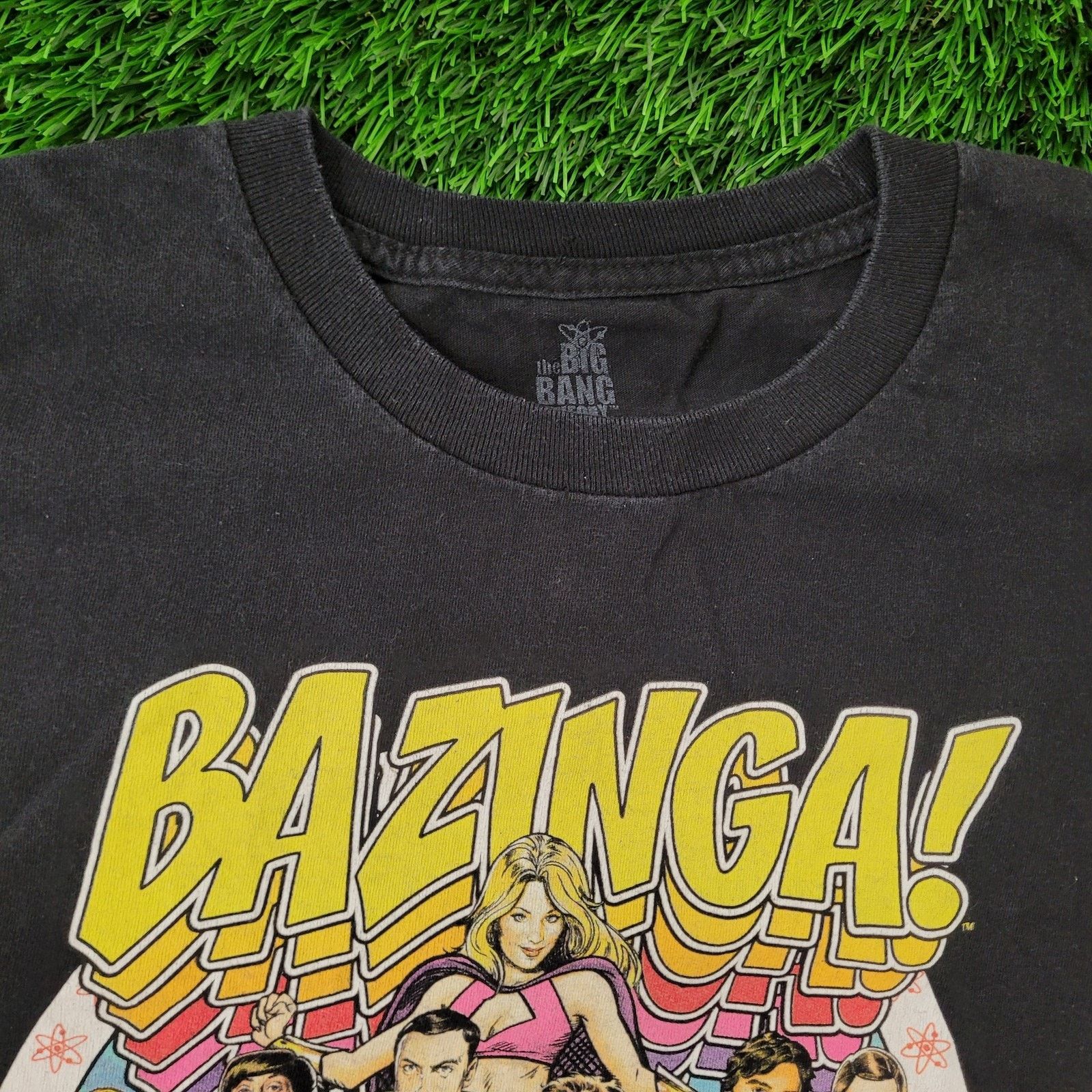Ripple Junction The-Big-Bang Theory Bazinga Comic Shirt M/L 21x26 Crop Black Size US M / EU 48-50 / 2 - 2 Thumbnail