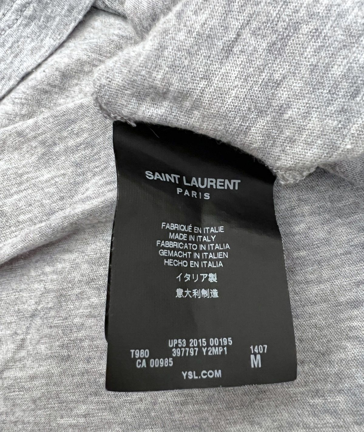 Saint Laurent Paris Saint Laurent Logo Tee Size US M / EU 48-50 / 2 - 5 Thumbnail