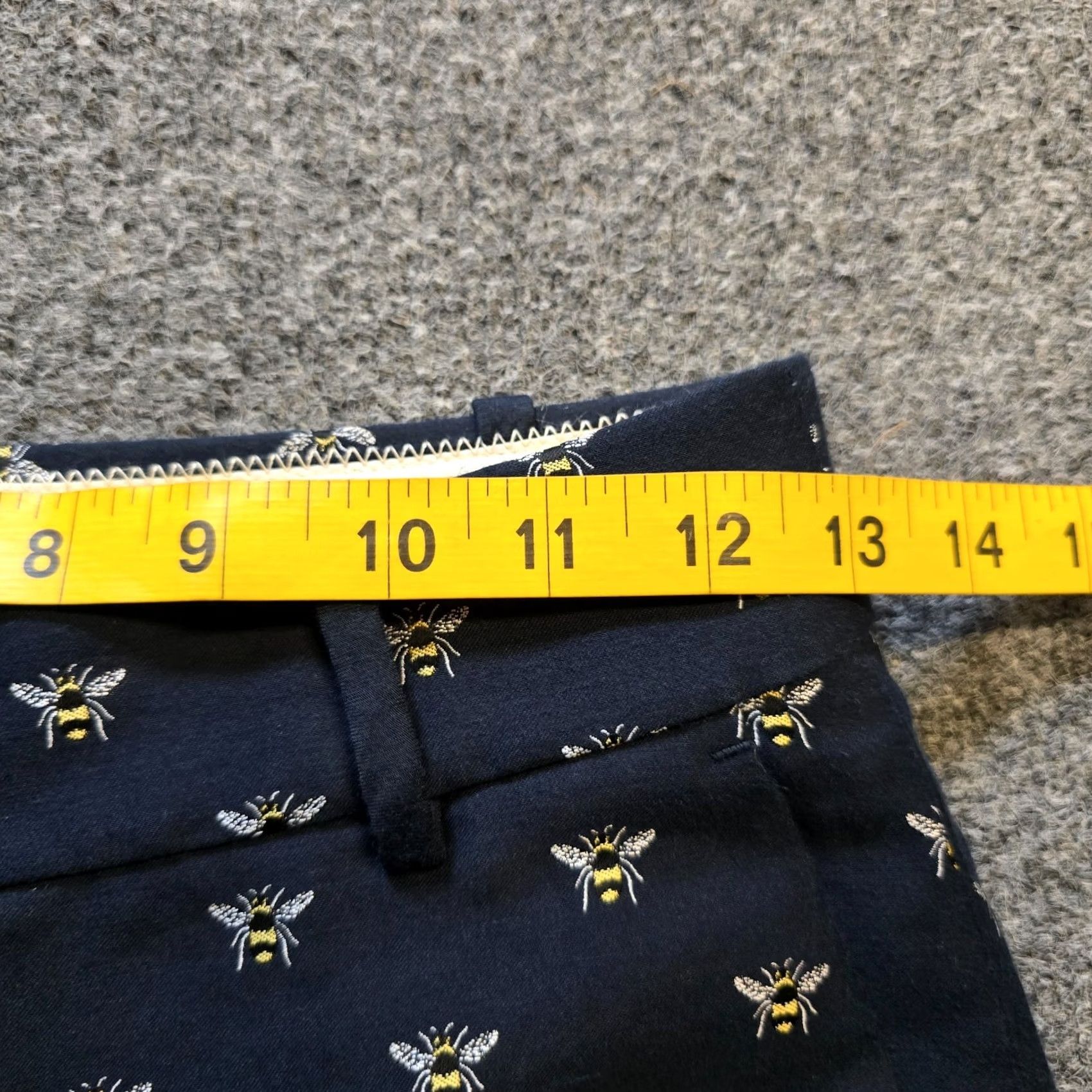 J.Crew J.CREW Pants Womens Size 00 Blue Bee Bumblebee Chino Flat Front Whimsy Career Pants Chino Regular 26.5in Inseam Womens Size 24" / US 00 / IT 34 - 5 Thumbnail