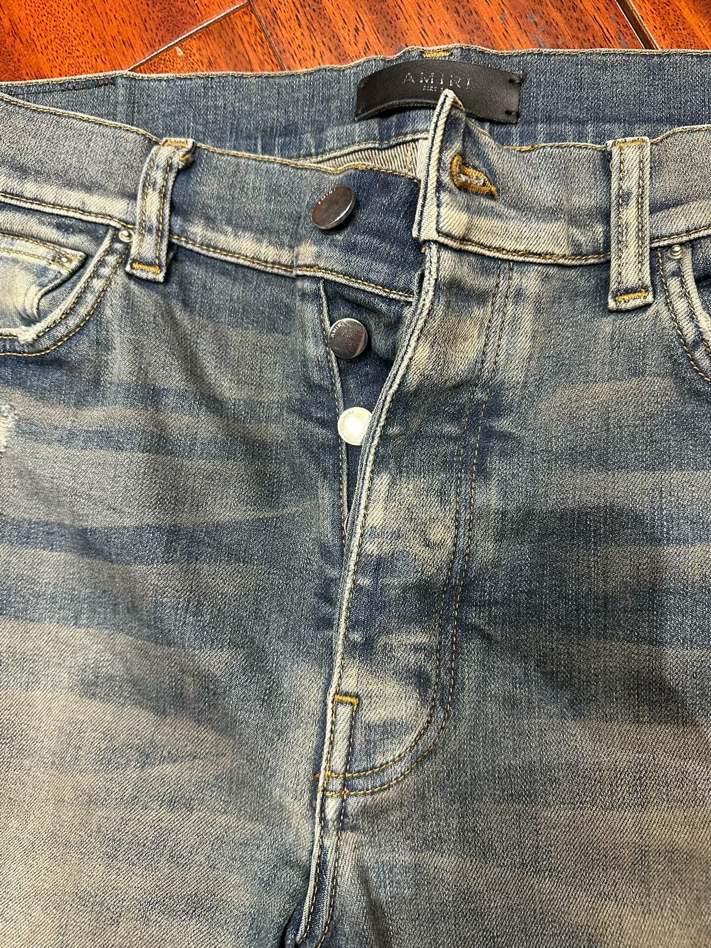 Amiri amiri denim skinny jeans with patch Size US 34 / EU 50 - 2 Thumbnail