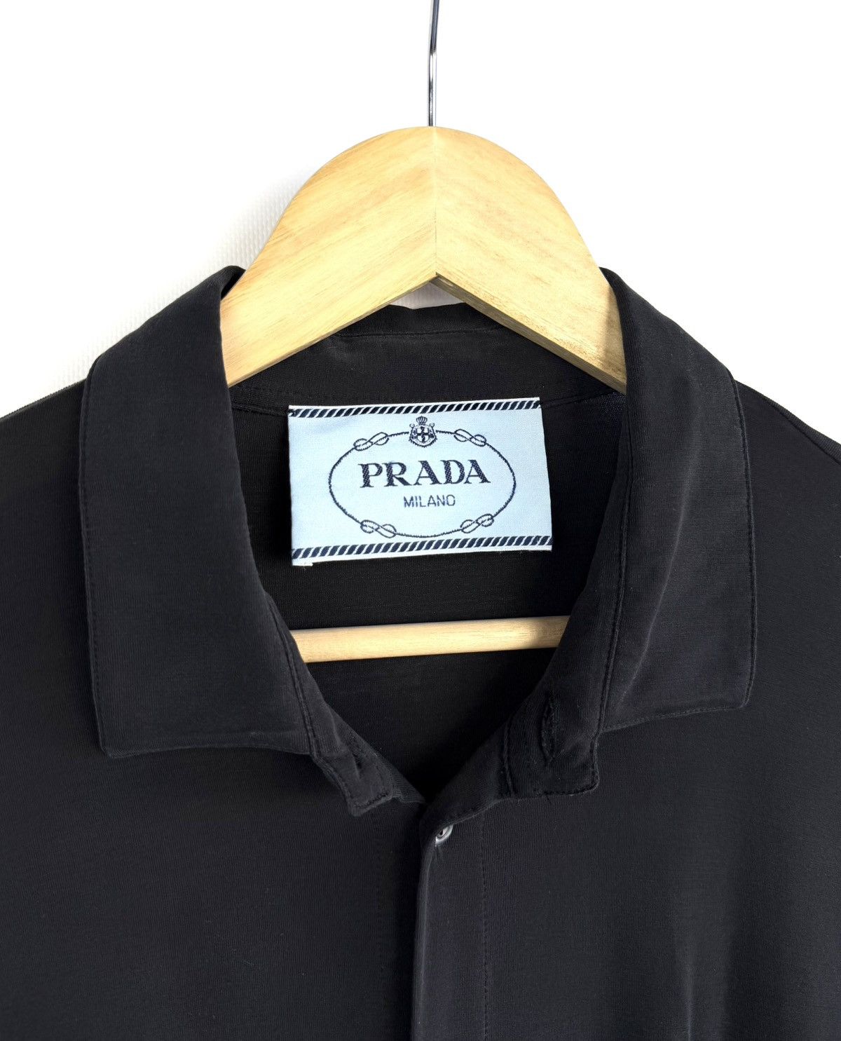 Prada RARE Prada Silk Button Up Shirt Big Blue Label Archive Size US XL / EU 56 / 4 - 5 Thumbnail