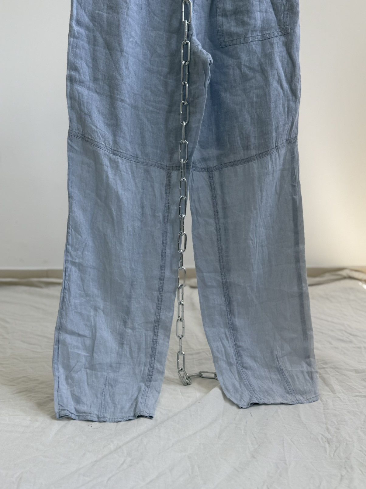 Sarah Pacini Sarah Pacini Womens Linen Strech Pants Trousers Side Zip Size 32" / US 10 / IT 46 - 13 Thumbnail