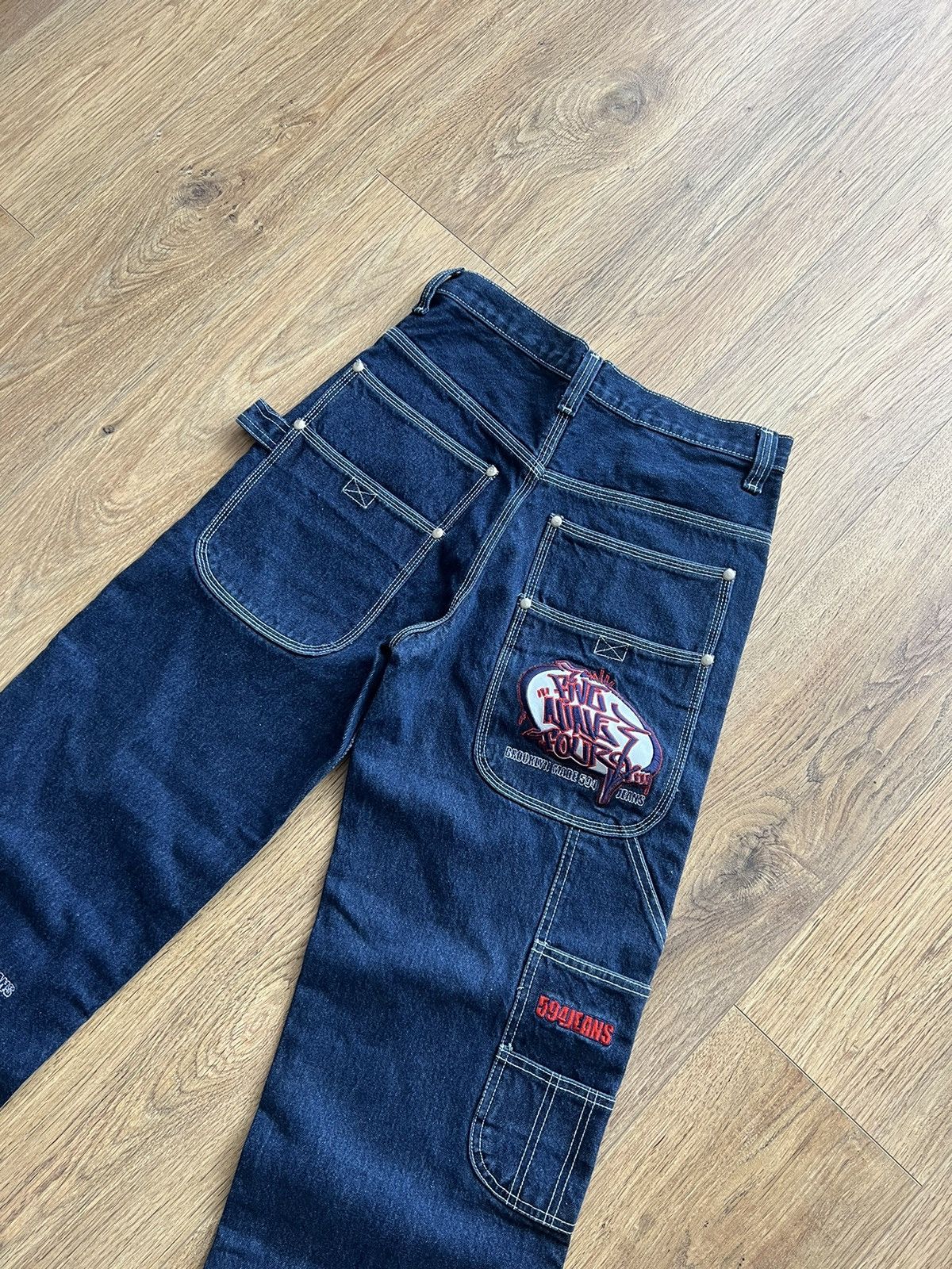 Japanese Brand 🔥Printed multipocket denim y2k style evisu , wutang ,eminem Size US 28 / EU 44 - 2 Thumbnail