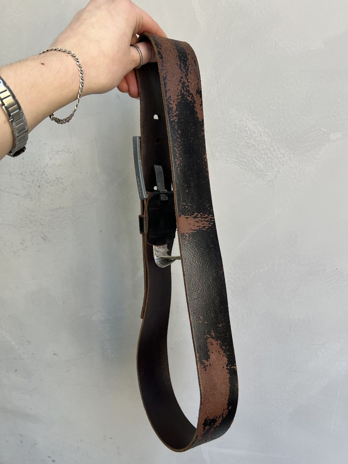 Diesel Leather Diesel avant garde gothic leather belt y2k Size ONE SIZE - 4 Thumbnail