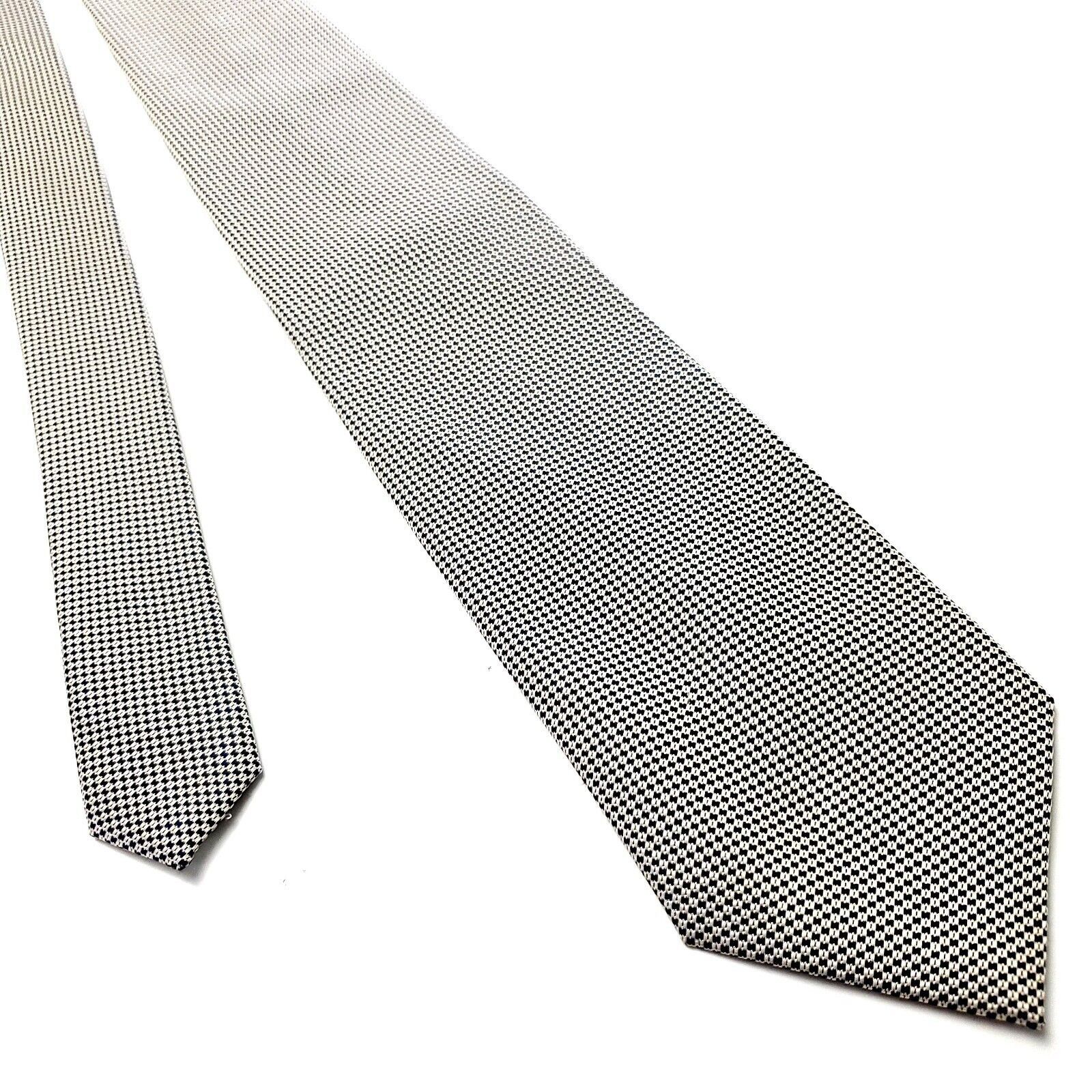 Sarar Sarar Gray Microfiber Tie Woven Micro Check Size ONE SIZE - 1 Thumbnail
